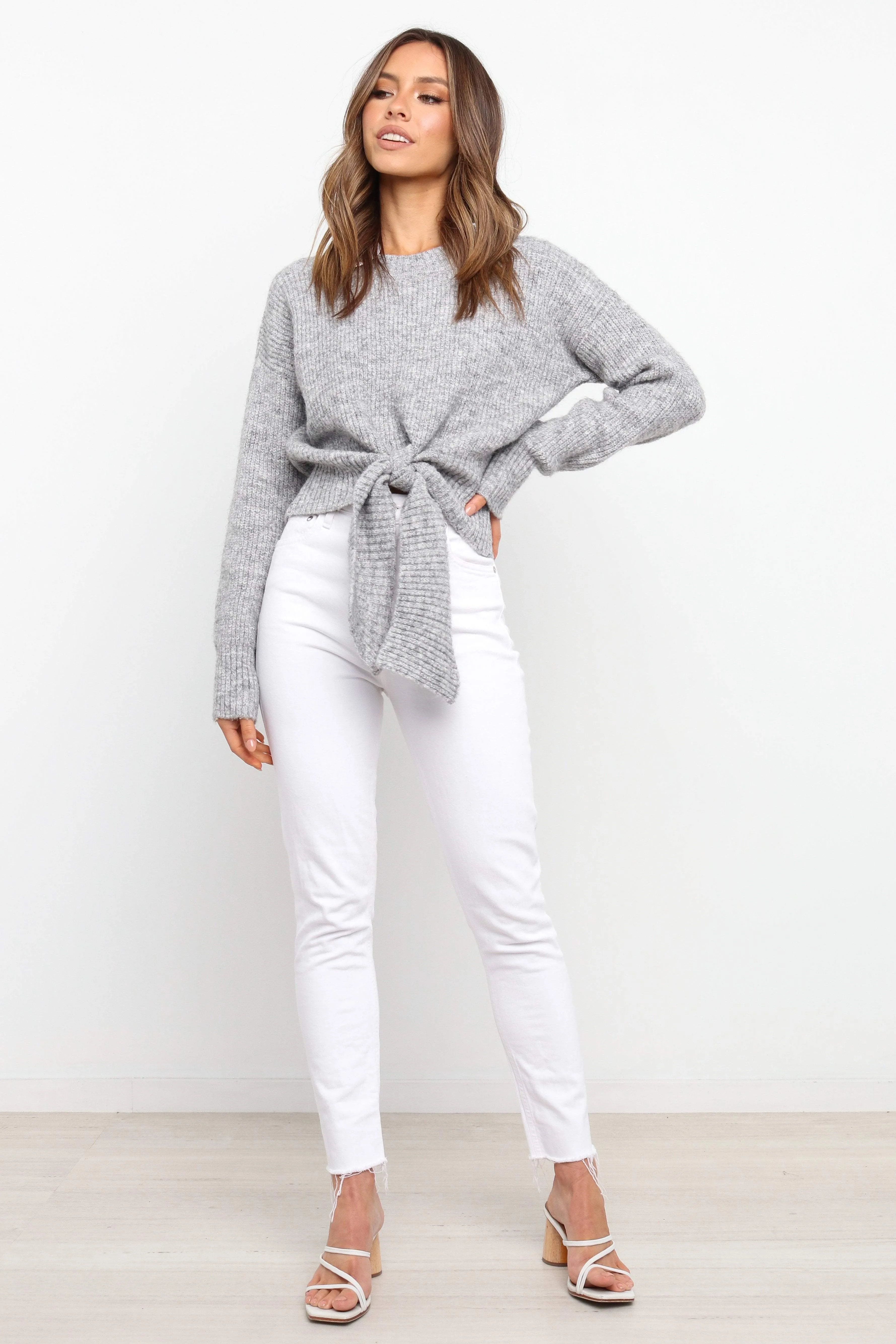Captivate Knit Sweater - Grey sold by Petal & Pup product image thumbnail 4