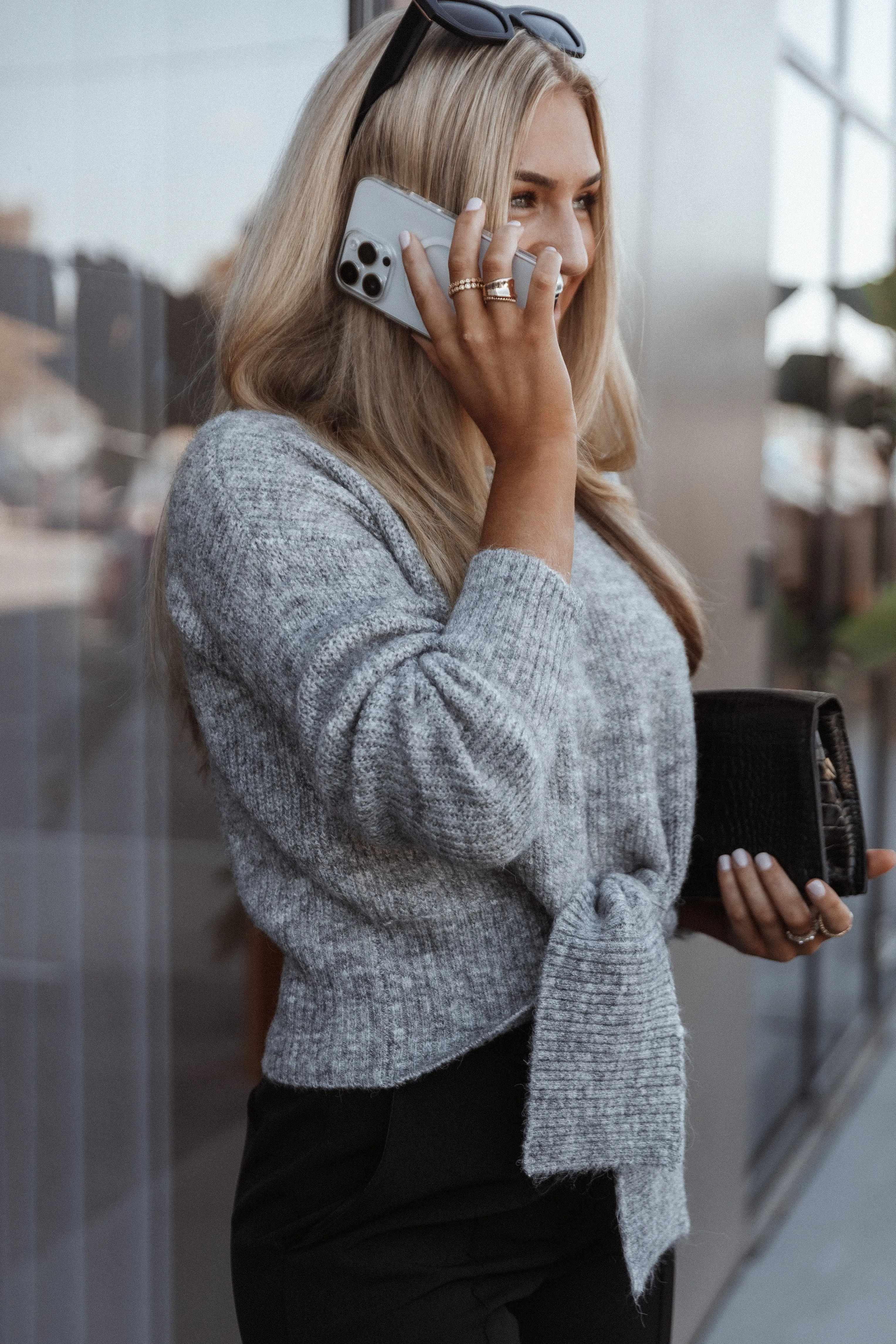 Captivate Knit Sweater - Grey sold by Petal & Pup product image thumbnail 2