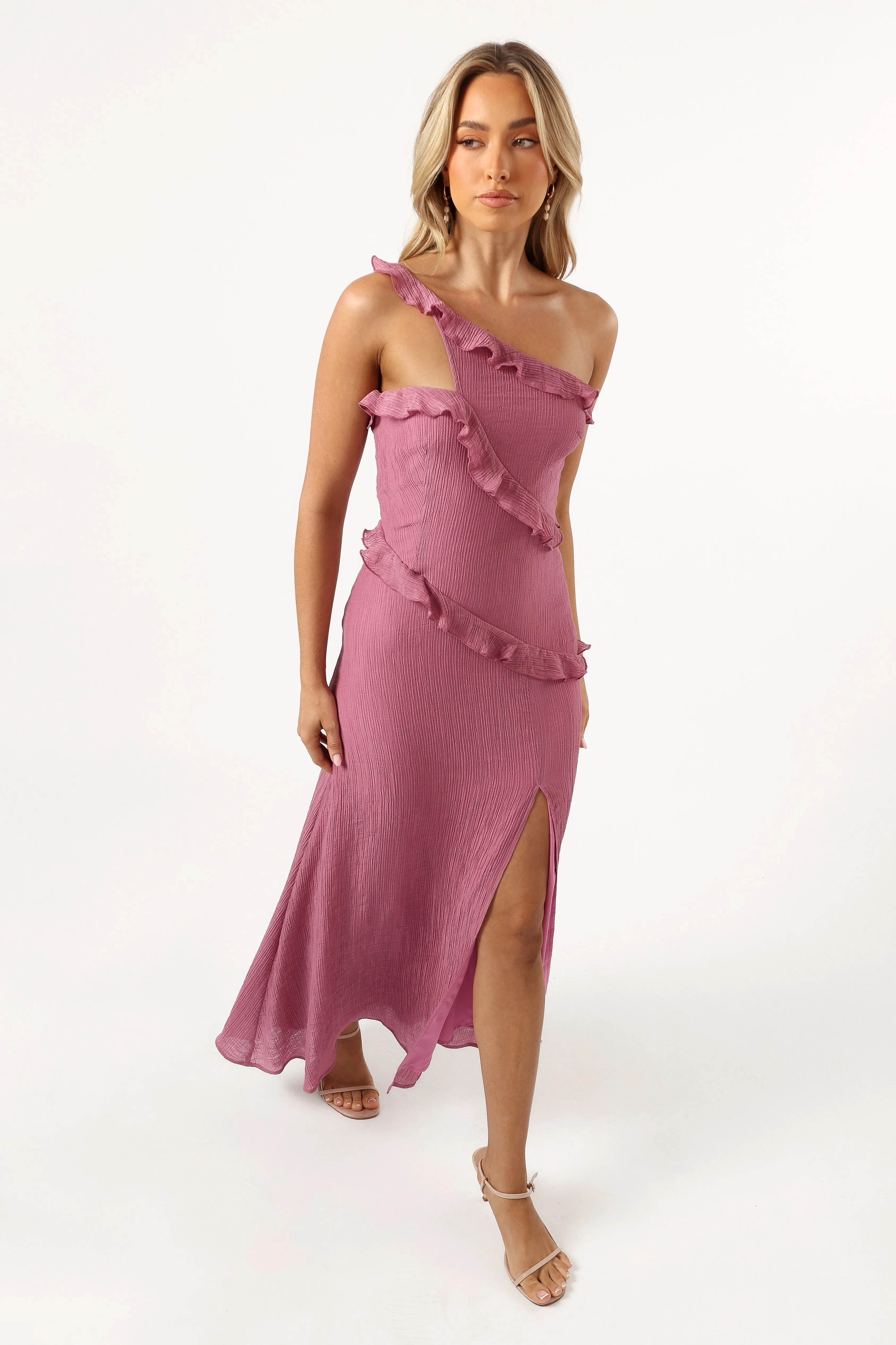 Ainslee One Shoulder Maxi Dress - Pink sold by Petal & Pup product image thumbnail 3