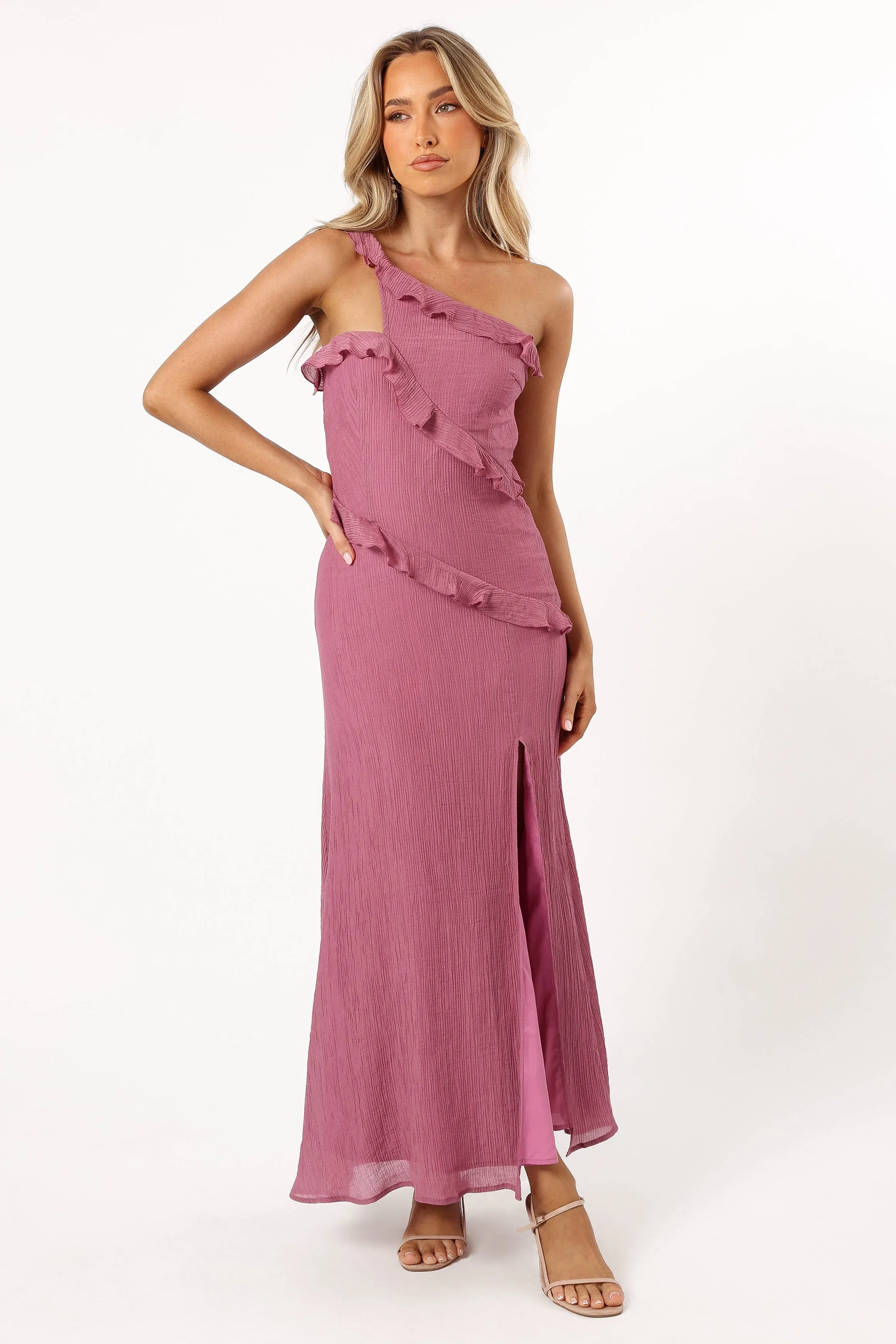 Ainslee One Shoulder Maxi Dress - Pink sold by Petal & Pup product image thumbnail 2