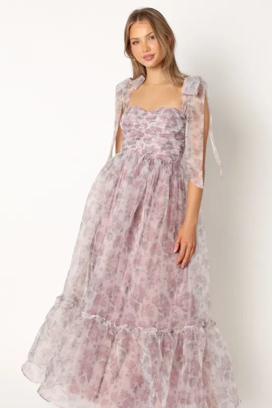 Floret Midi Dress - Dark Purple sold by Petal & Pup