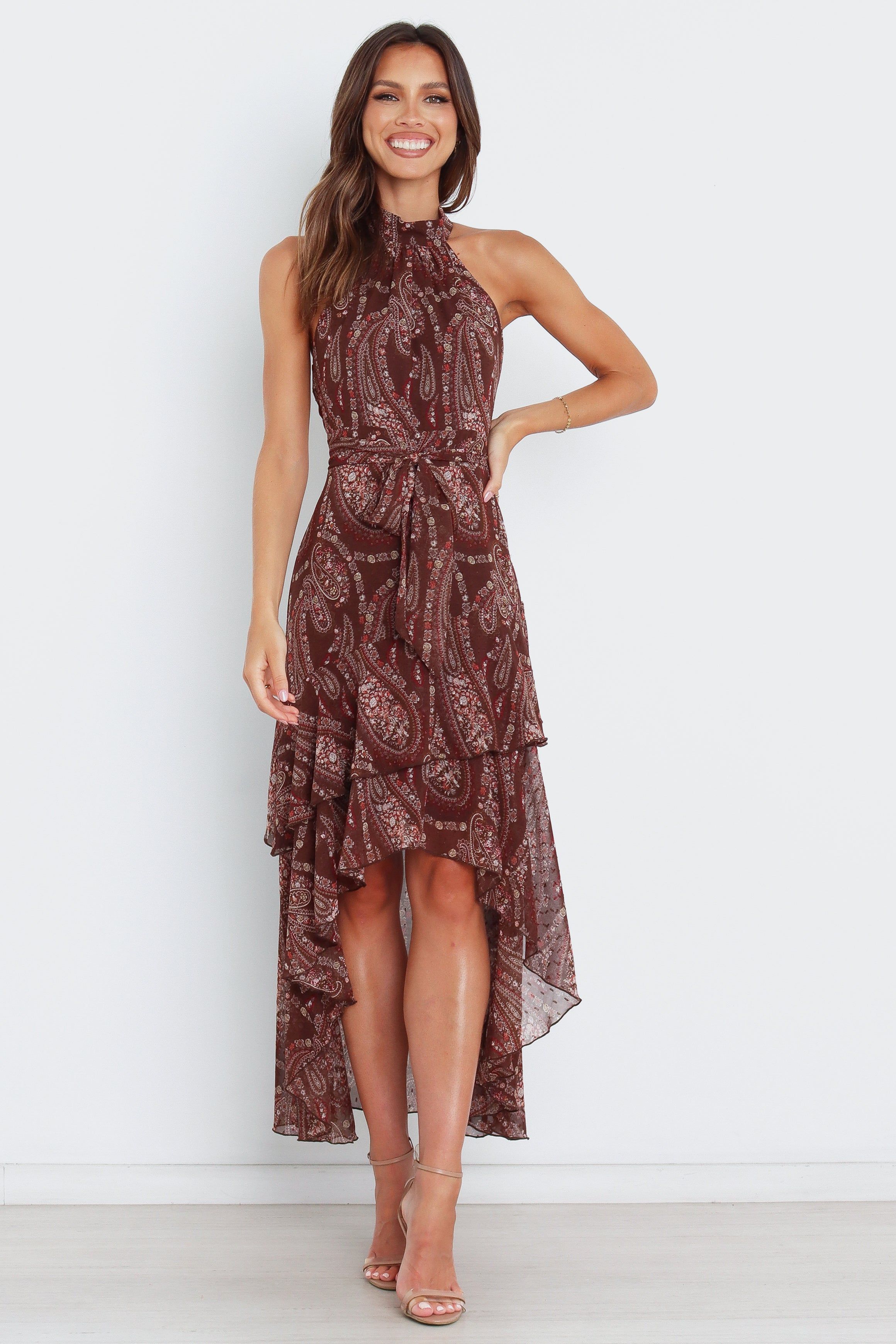 Tia Dress - Brown sold by Petal & Pup