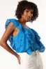 Danica Ruffle Top - Blue sold by Petal & Pup