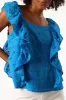 Danica Ruffle Top - Blue sold by Petal & Pup