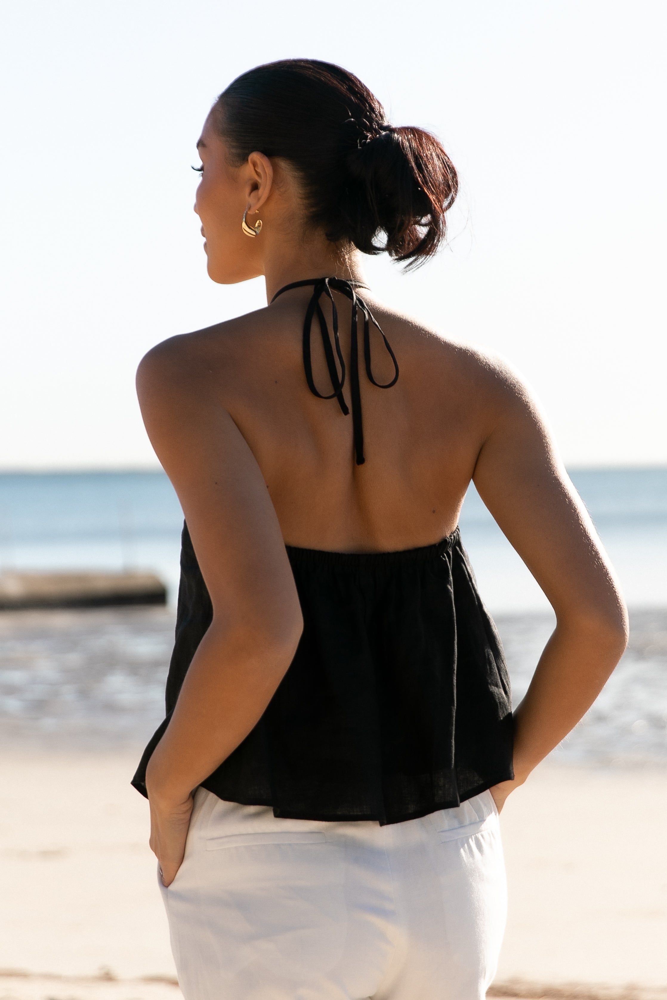 Kelly Halter Neck Top - Black sold by Petal & Pup product image thumbnail 2