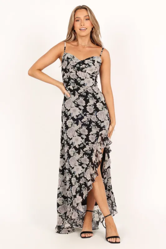 Charmaine Maxi Dress - Black Floral sold by Petal & Pup