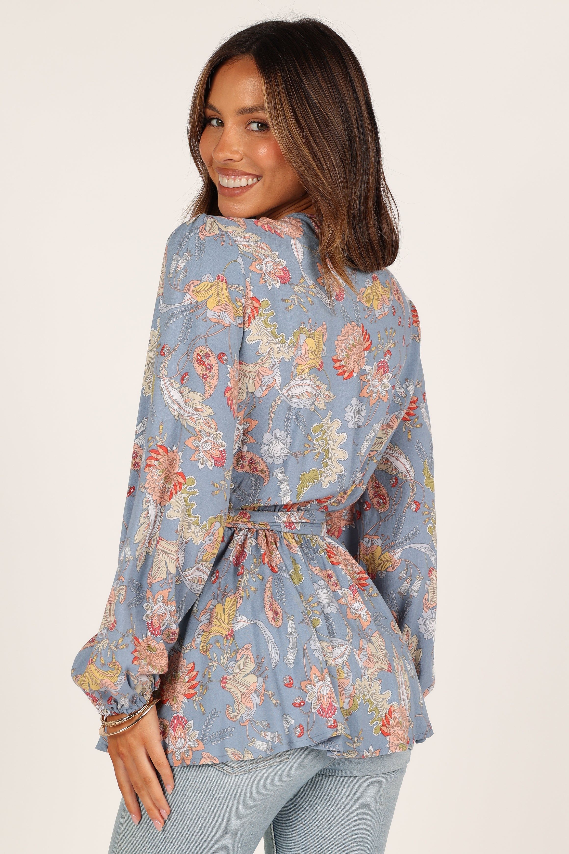 Bellevue Top - Blue Floral sold by Petal & Pup product image thumbnail 2