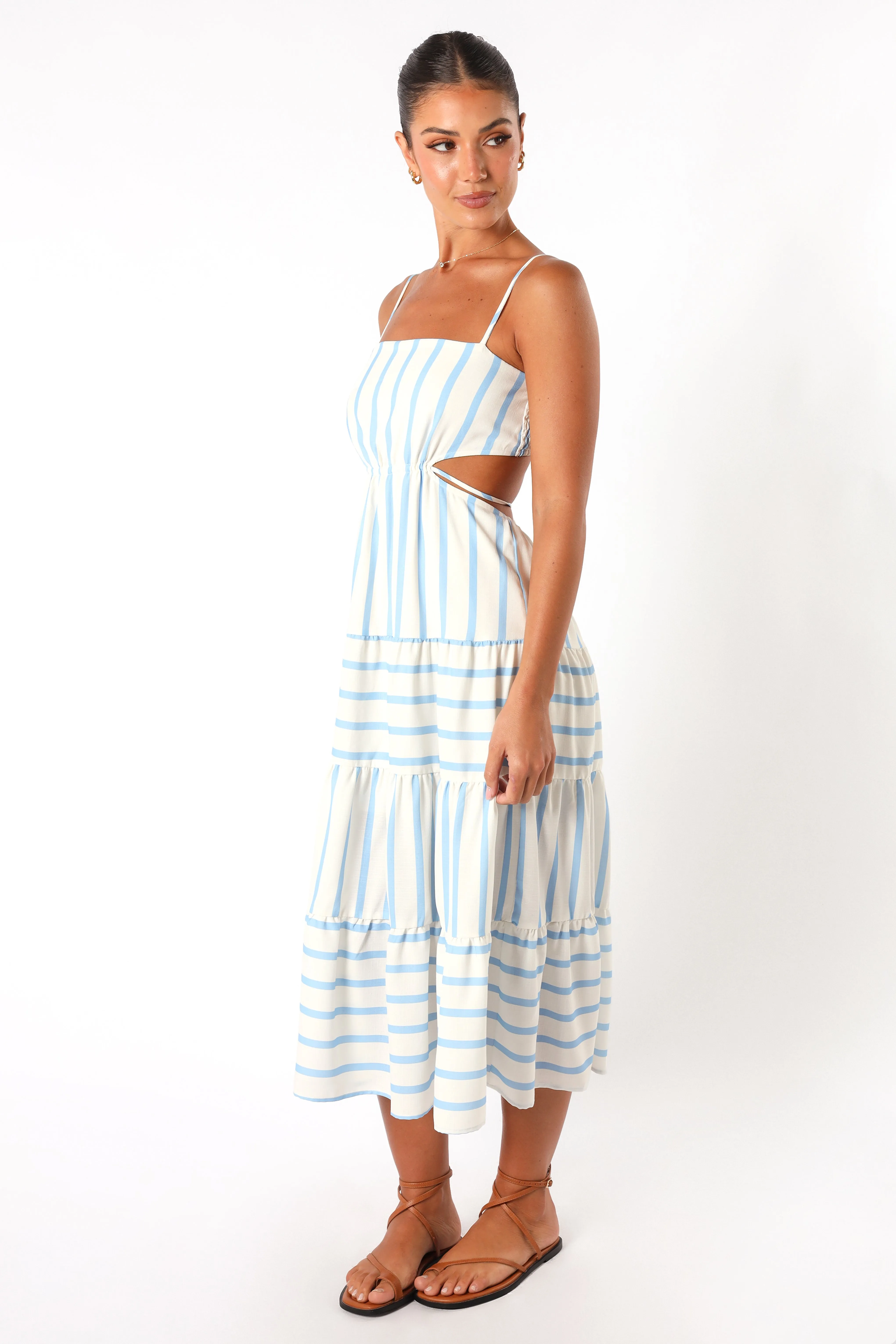 Evelin Midi Dress - Blue Stripe sold by Petal & Pup product image thumbnail 3