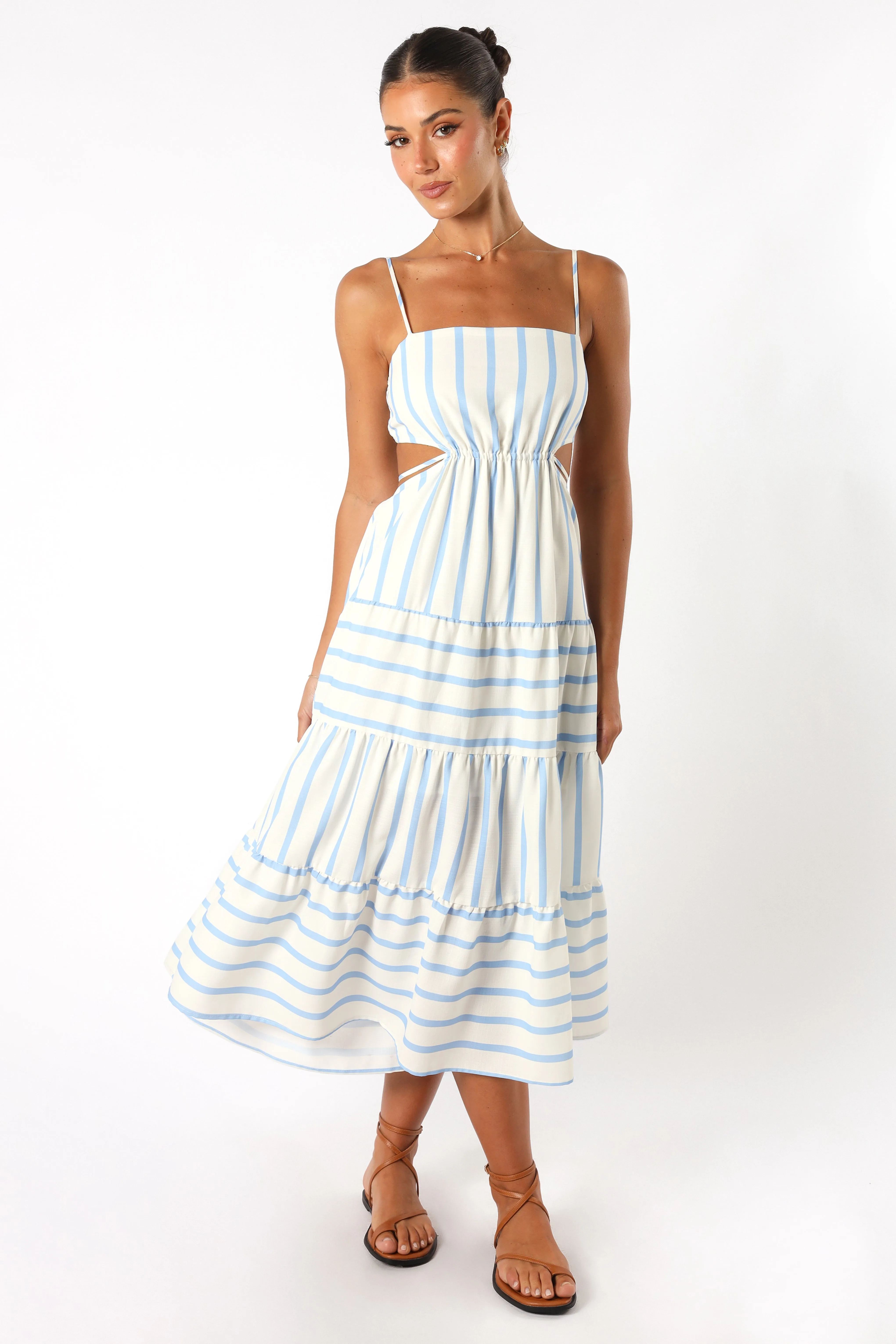 Evelin Midi Dress - Blue Stripe sold by Petal & Pup product image thumbnail 2