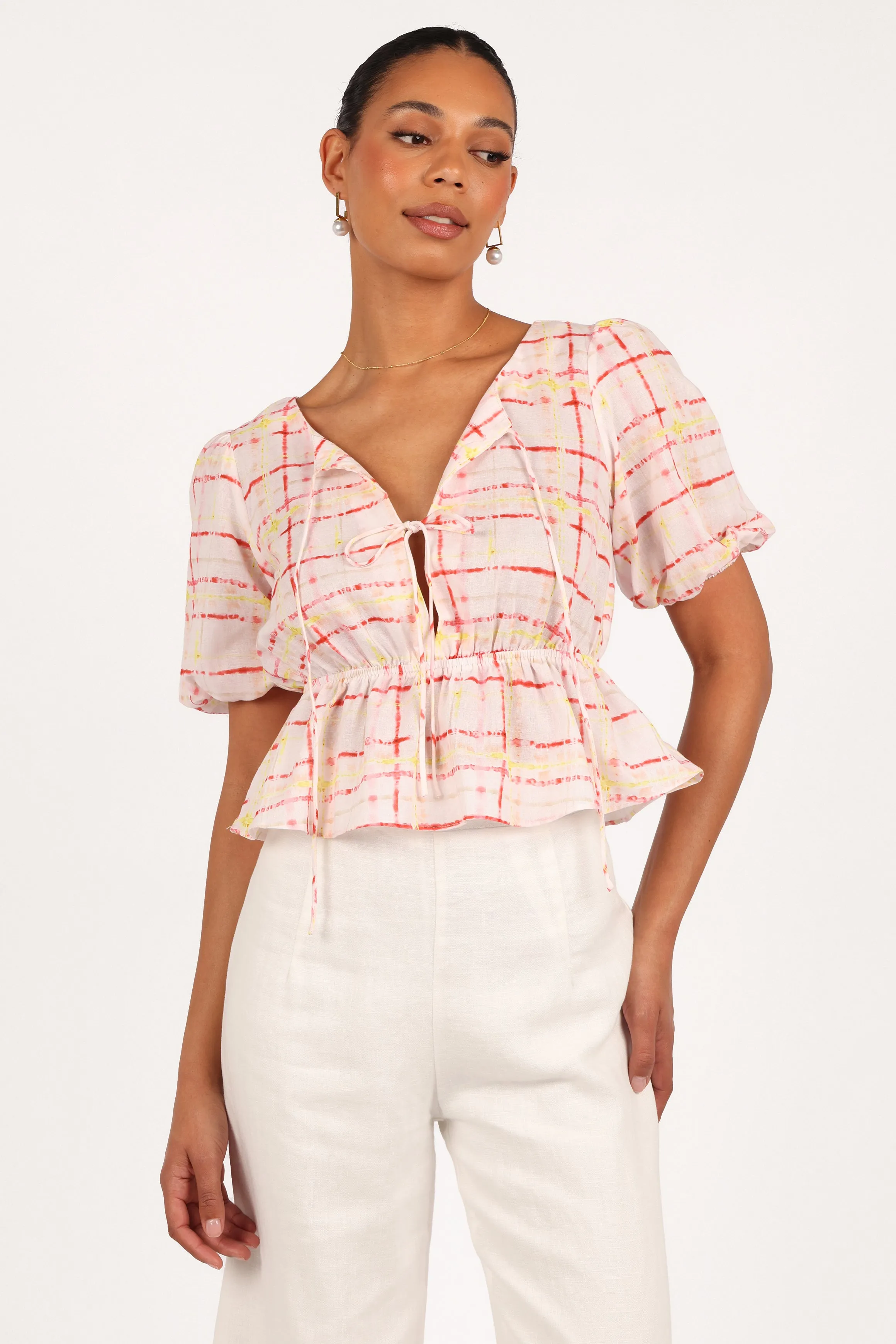 Pippi Top - Sunset Check sold by Petal & Pup product image thumbnail 3