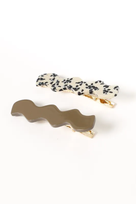 Cheri Hair Clips - Brown sold by Petal & Pup