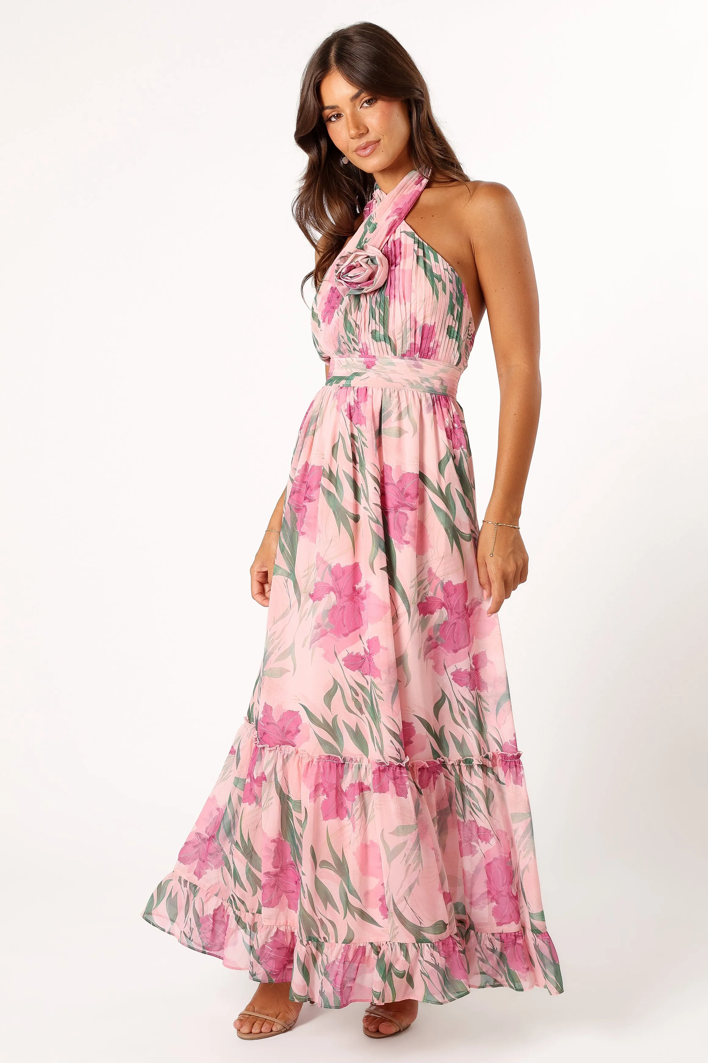 Lennon Halterneck Maxi Dress - Pink Floral sold by Petal & Pup product image thumbnail 5