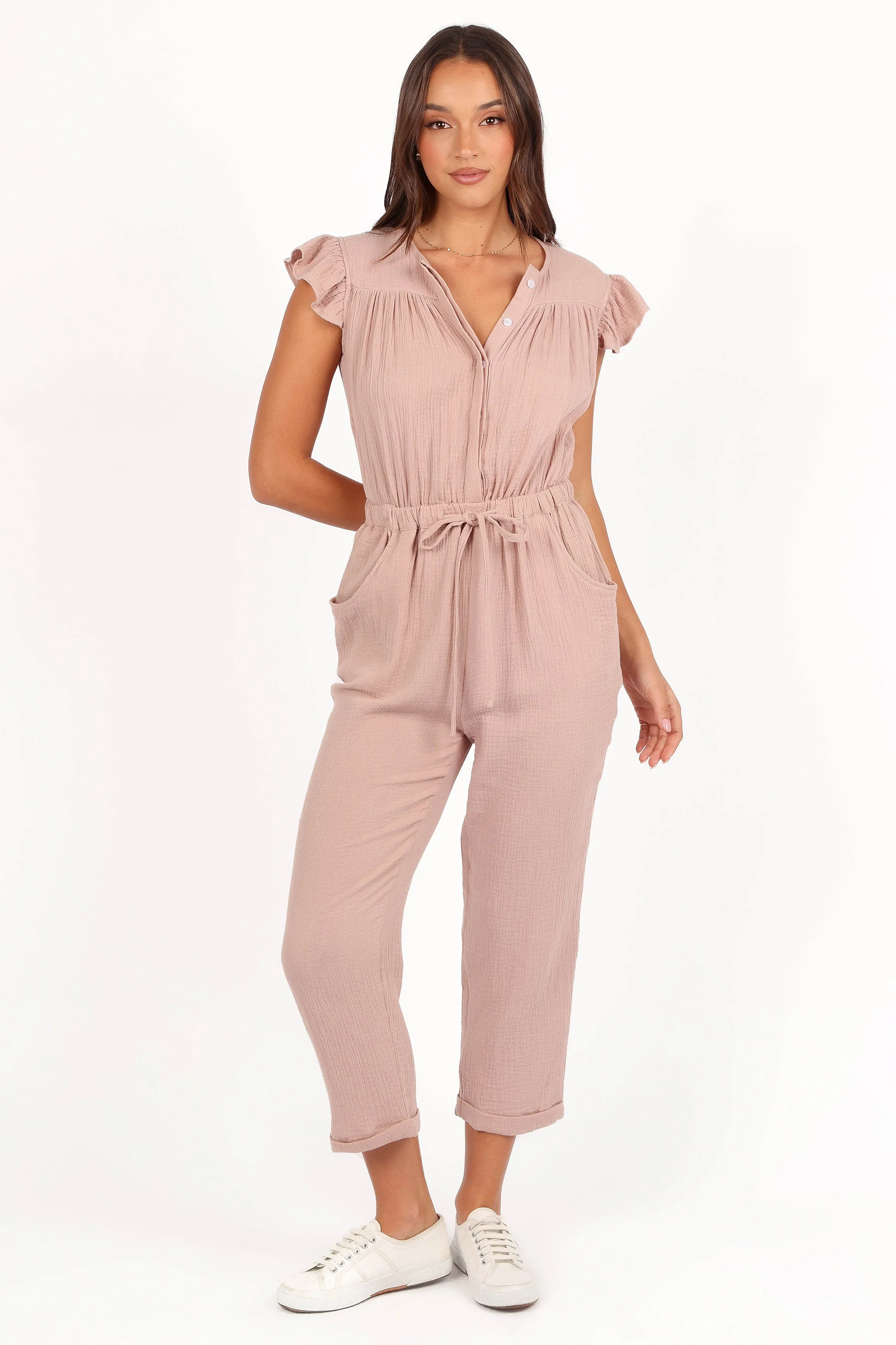 Brooklyn Jumpsuit - Dusty Mauve sold by Petal & Pup