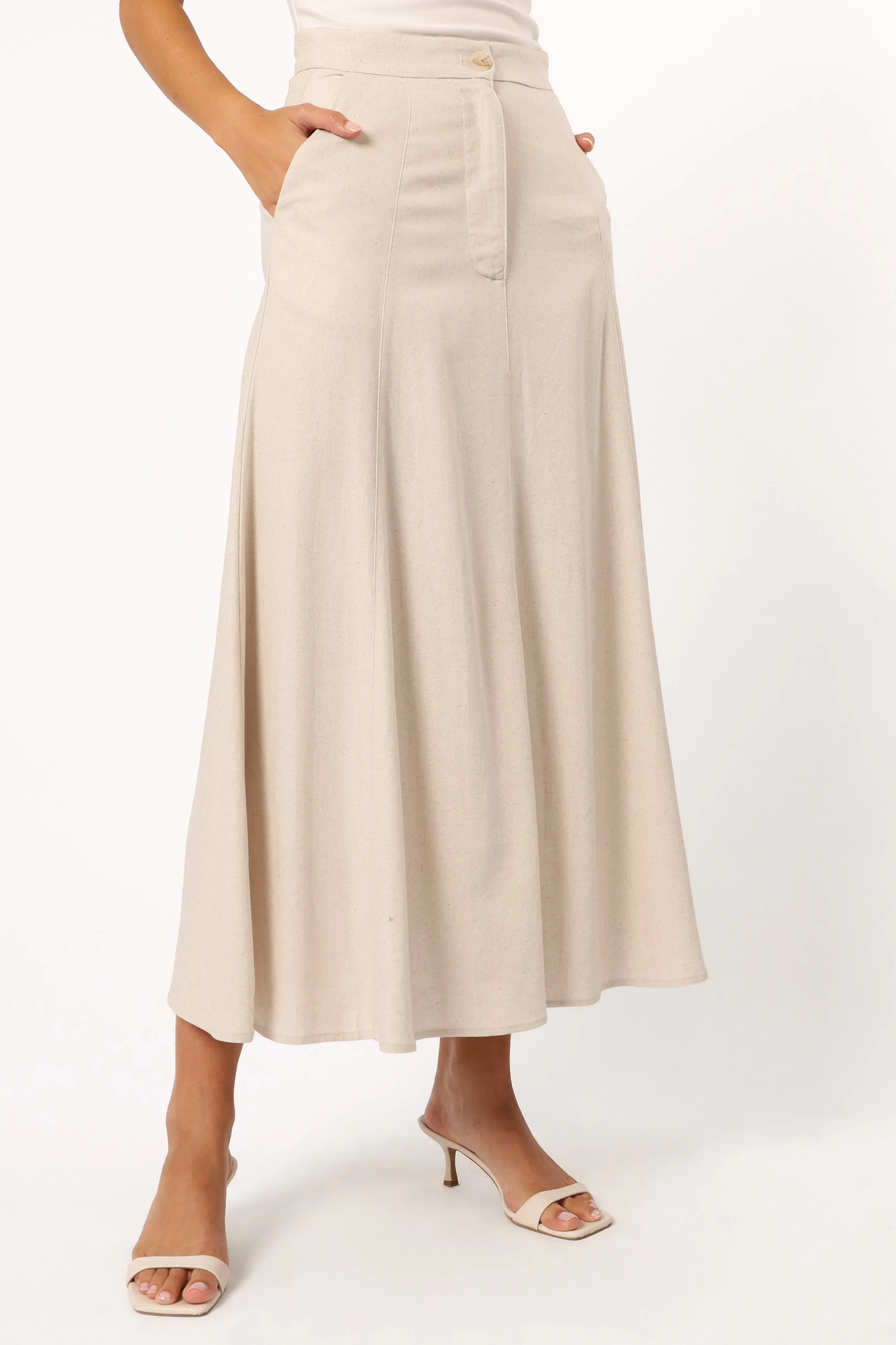 Odetta Maxi Skirt - Oatmeal sold by Petal & Pup product image thumbnail 2