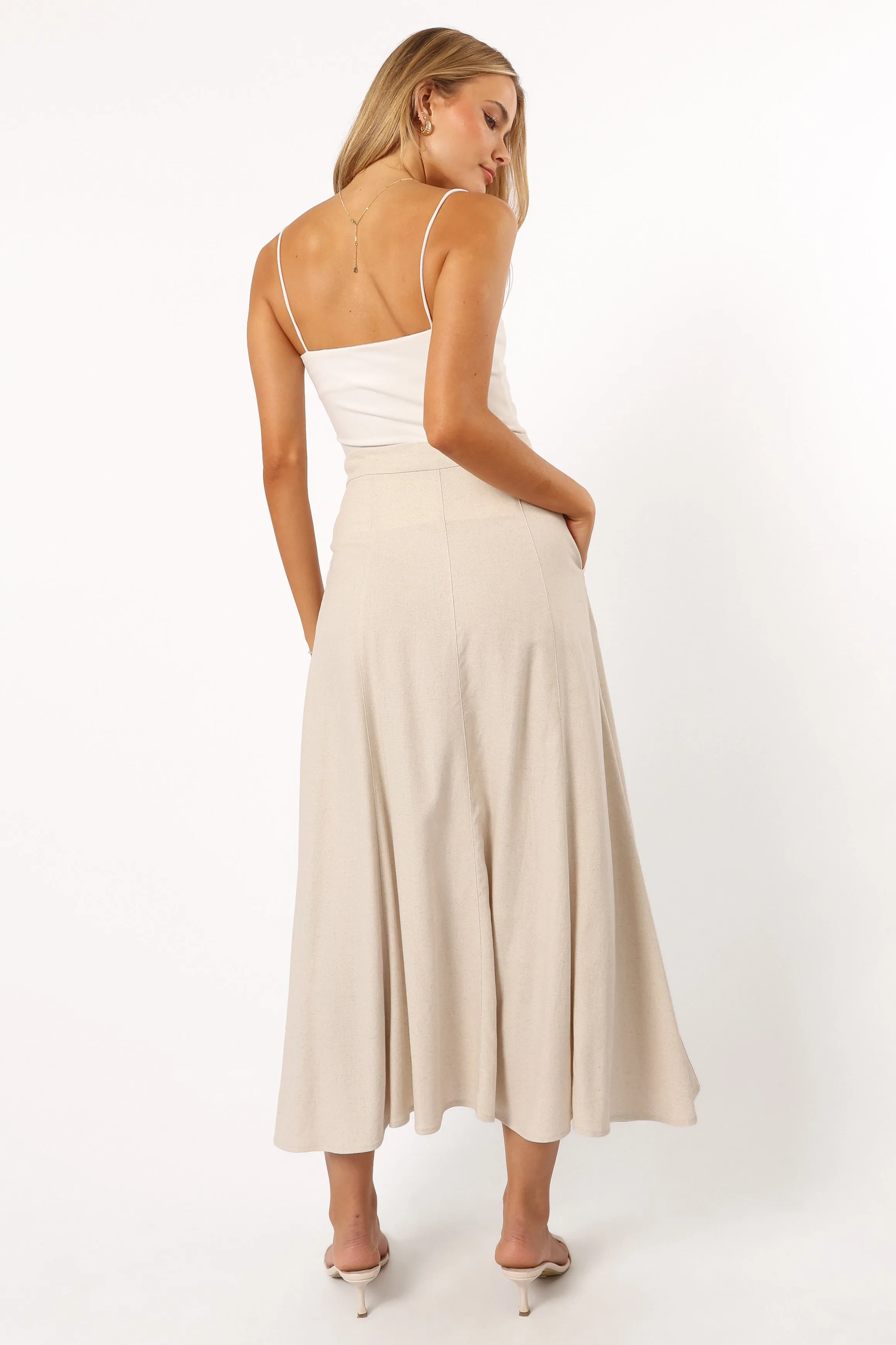 Odetta Maxi Skirt - Oatmeal sold by Petal & Pup product image thumbnail 4