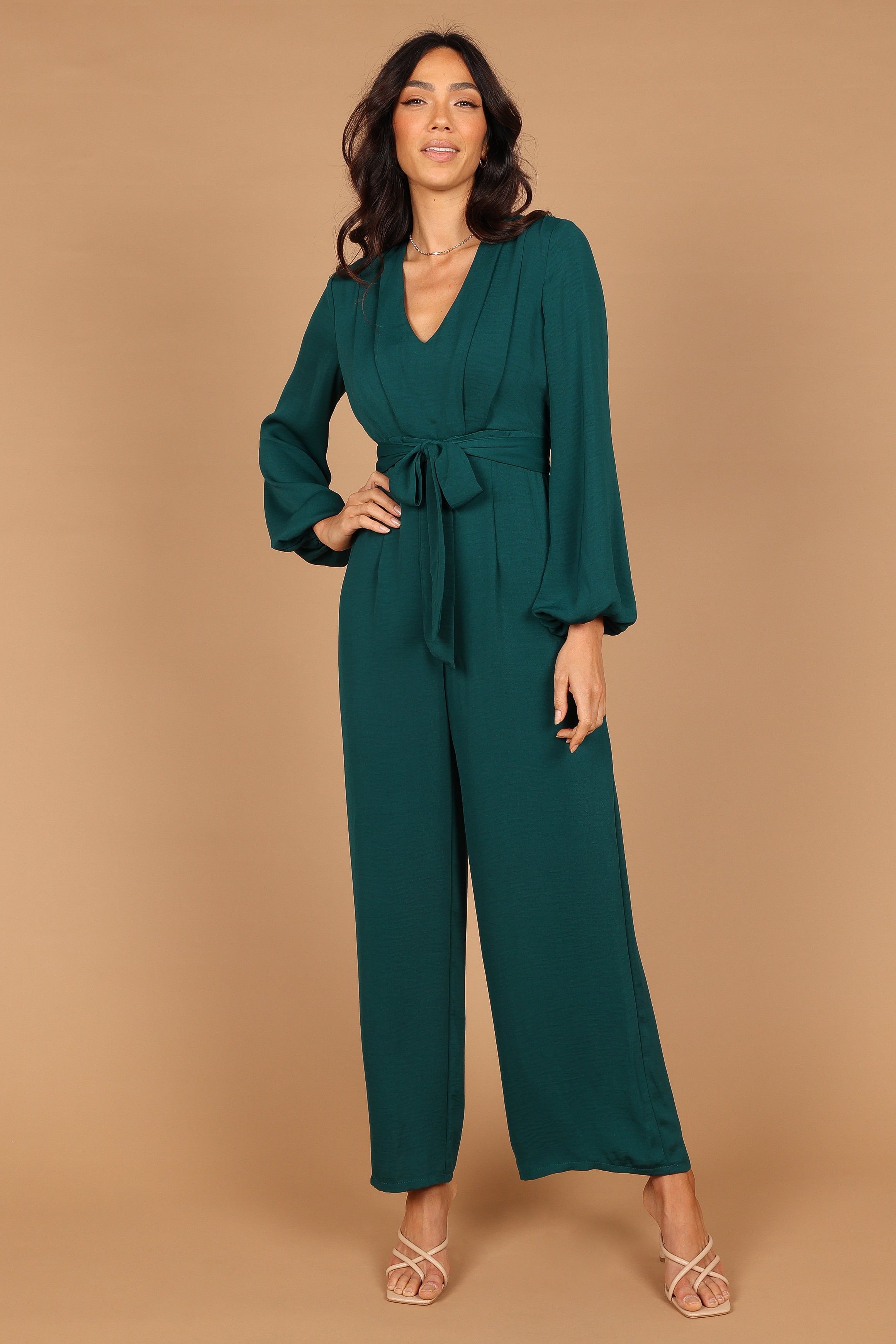 Leilani Tie Waist Jumpsuit - Emerald sold by Petal & Pup product image thumbnail 3