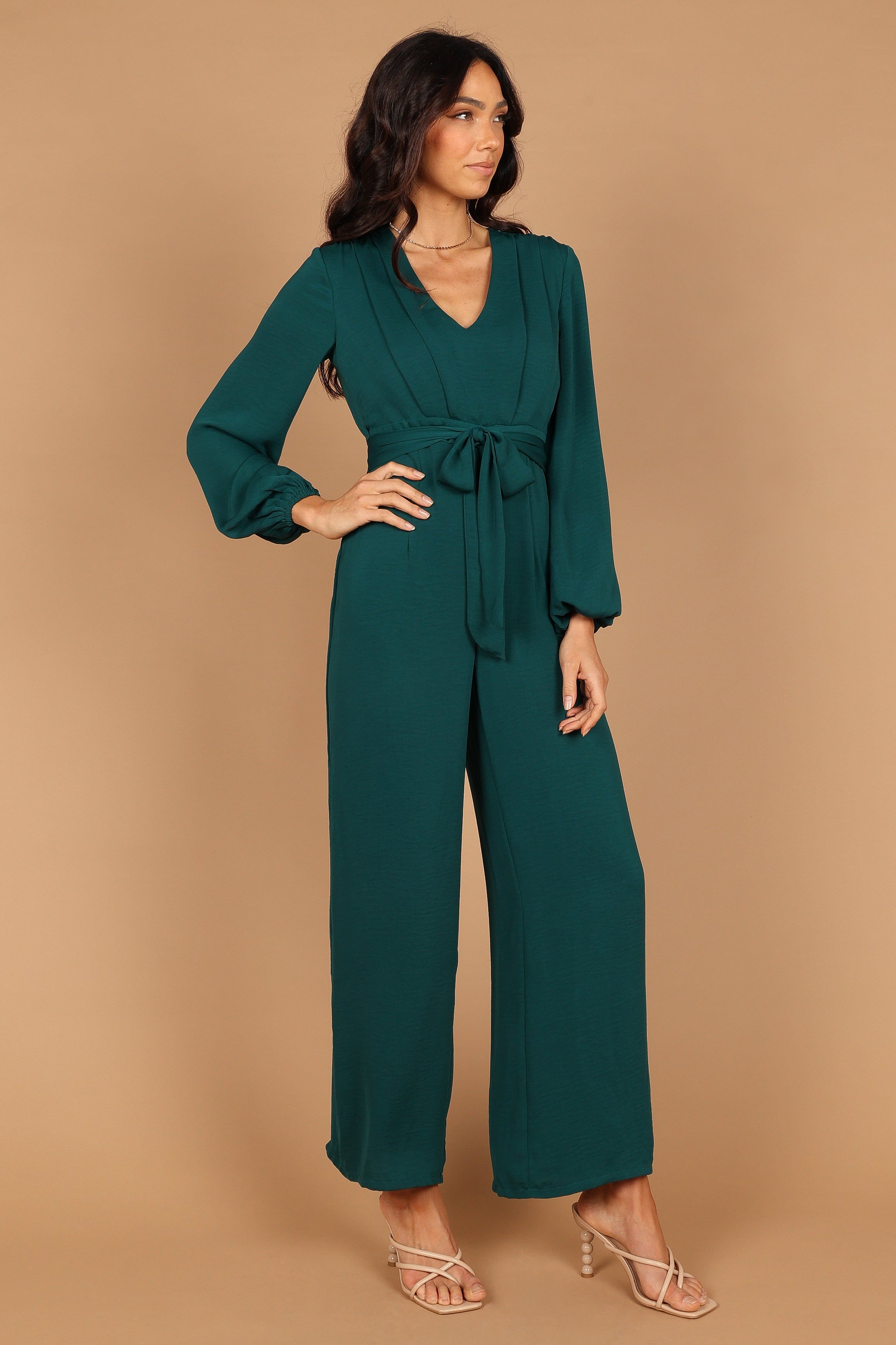 Leilani Tie Waist Jumpsuit - Emerald sold by Petal & Pup product image thumbnail 6