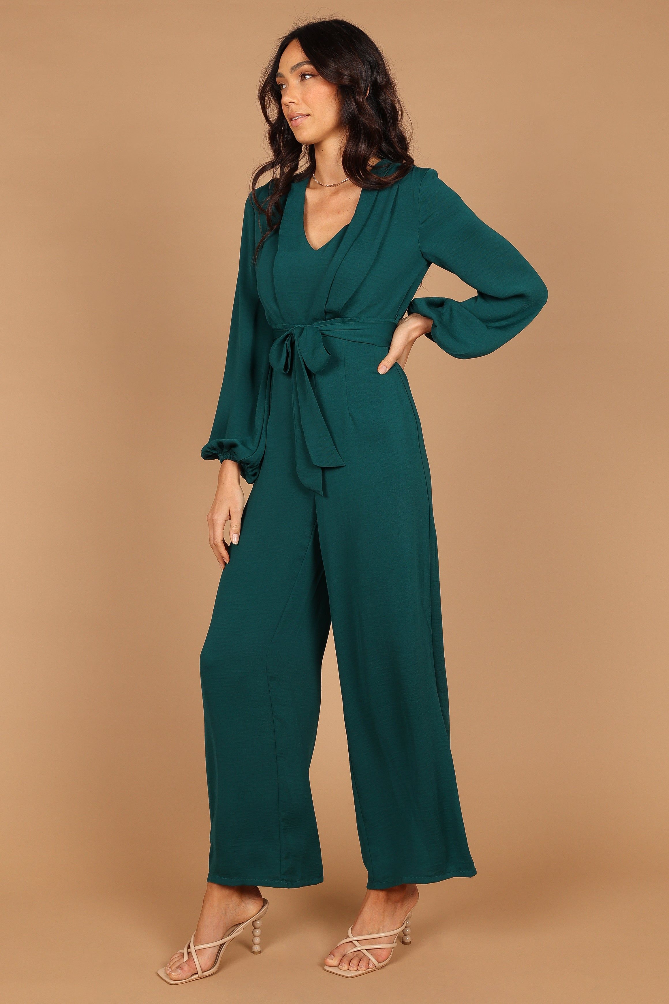 Leilani Tie Waist Jumpsuit - Emerald sold by Petal & Pup product image thumbnail 4