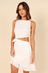 Amica Cut Out Mini Dress - White sold by Petal & Pup