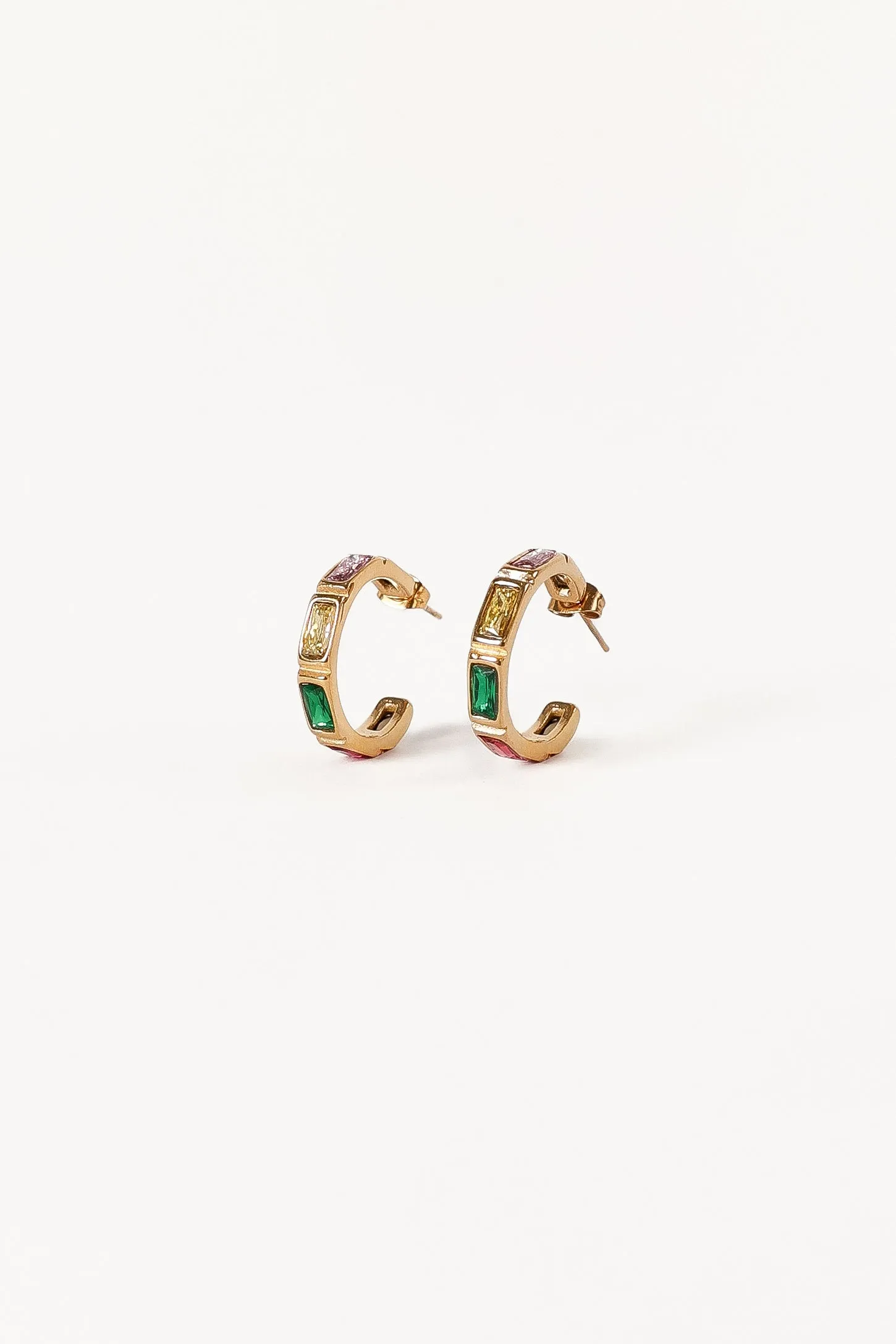 Bailee Hoop Earrings - Gold Multi sold by Petal & Pup