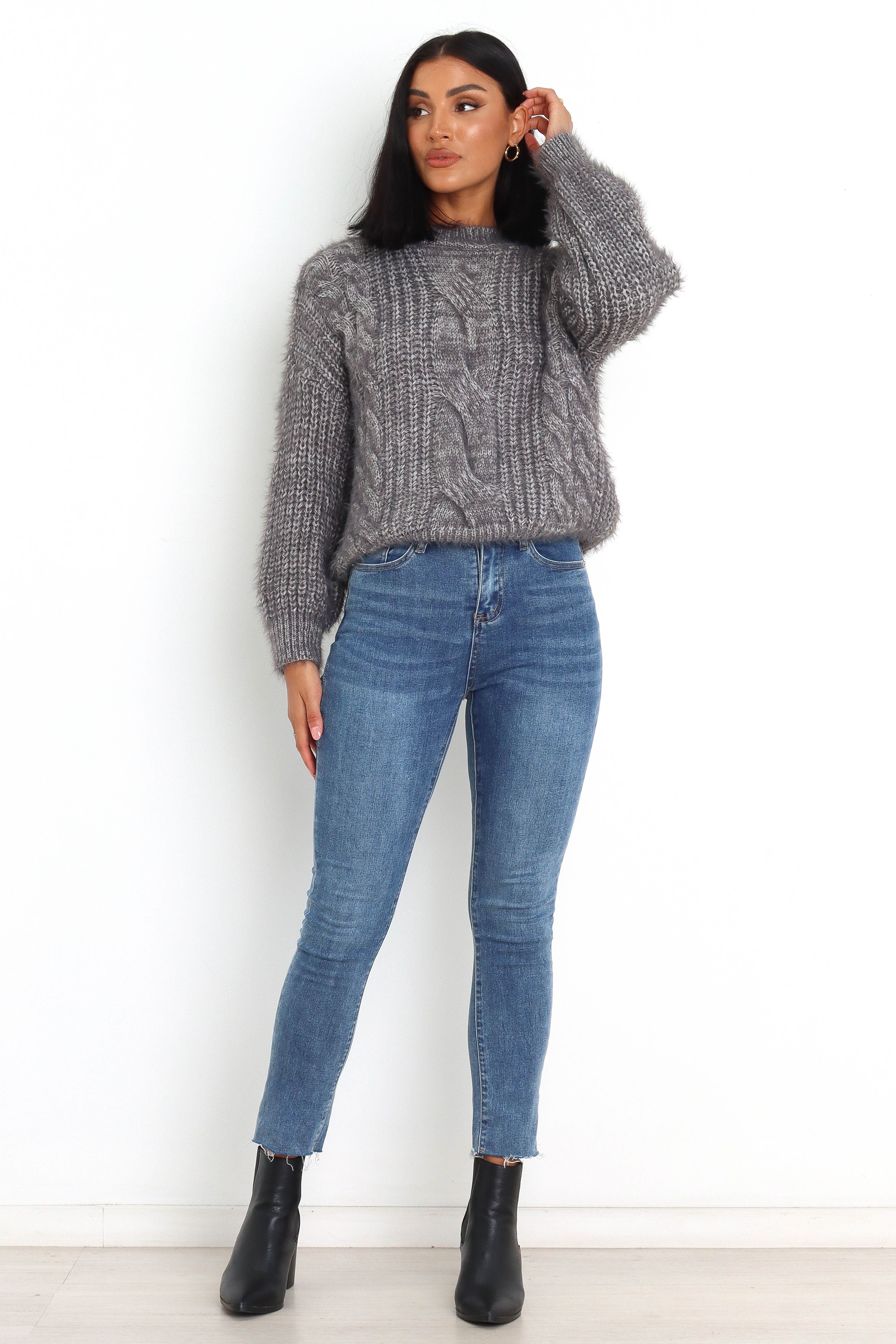 Jessica Knit Sweater - Grey sold by Petal & Pup product image thumbnail 2
