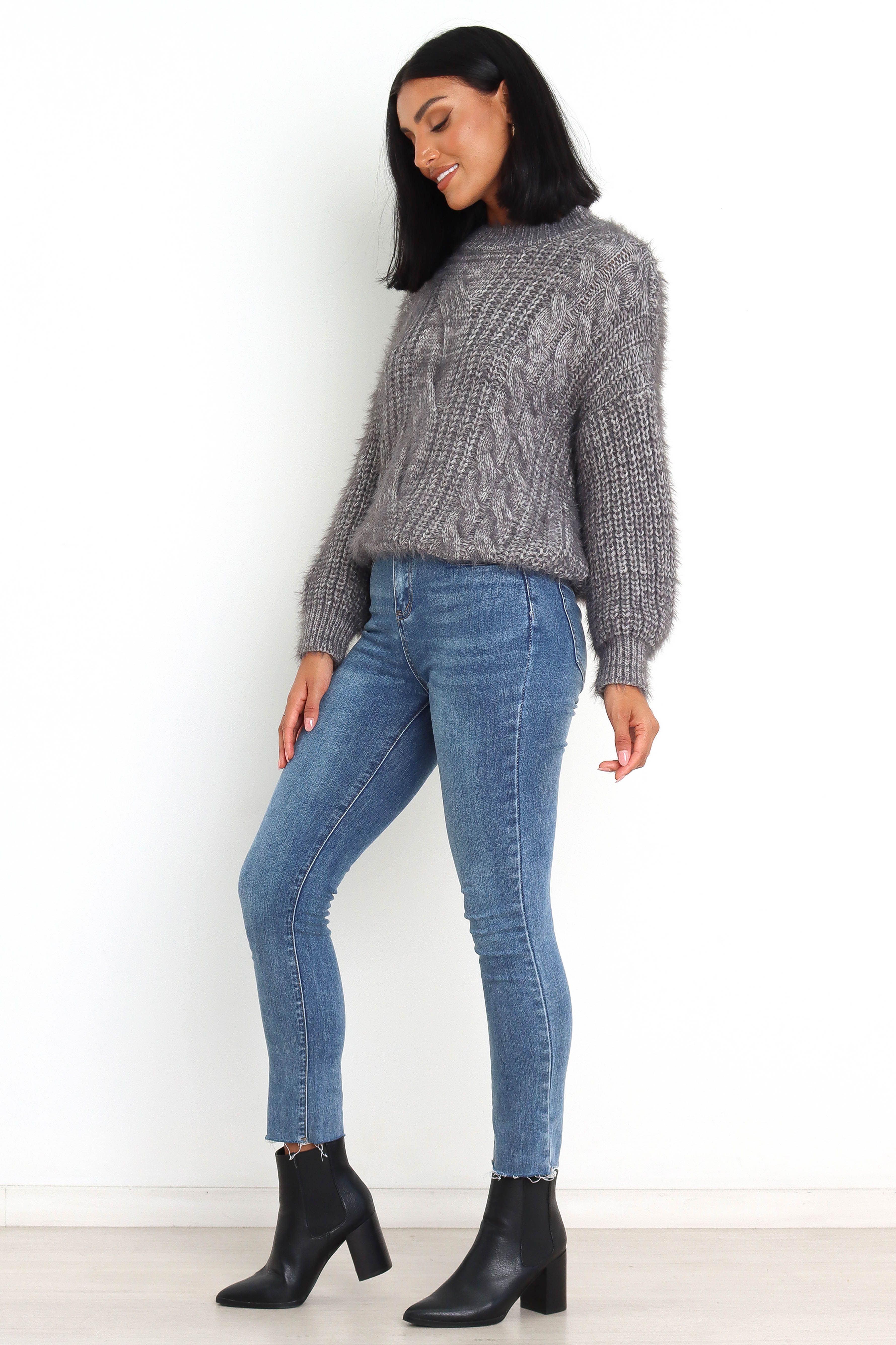 Jessica Knit Sweater - Grey sold by Petal & Pup product image thumbnail 3
