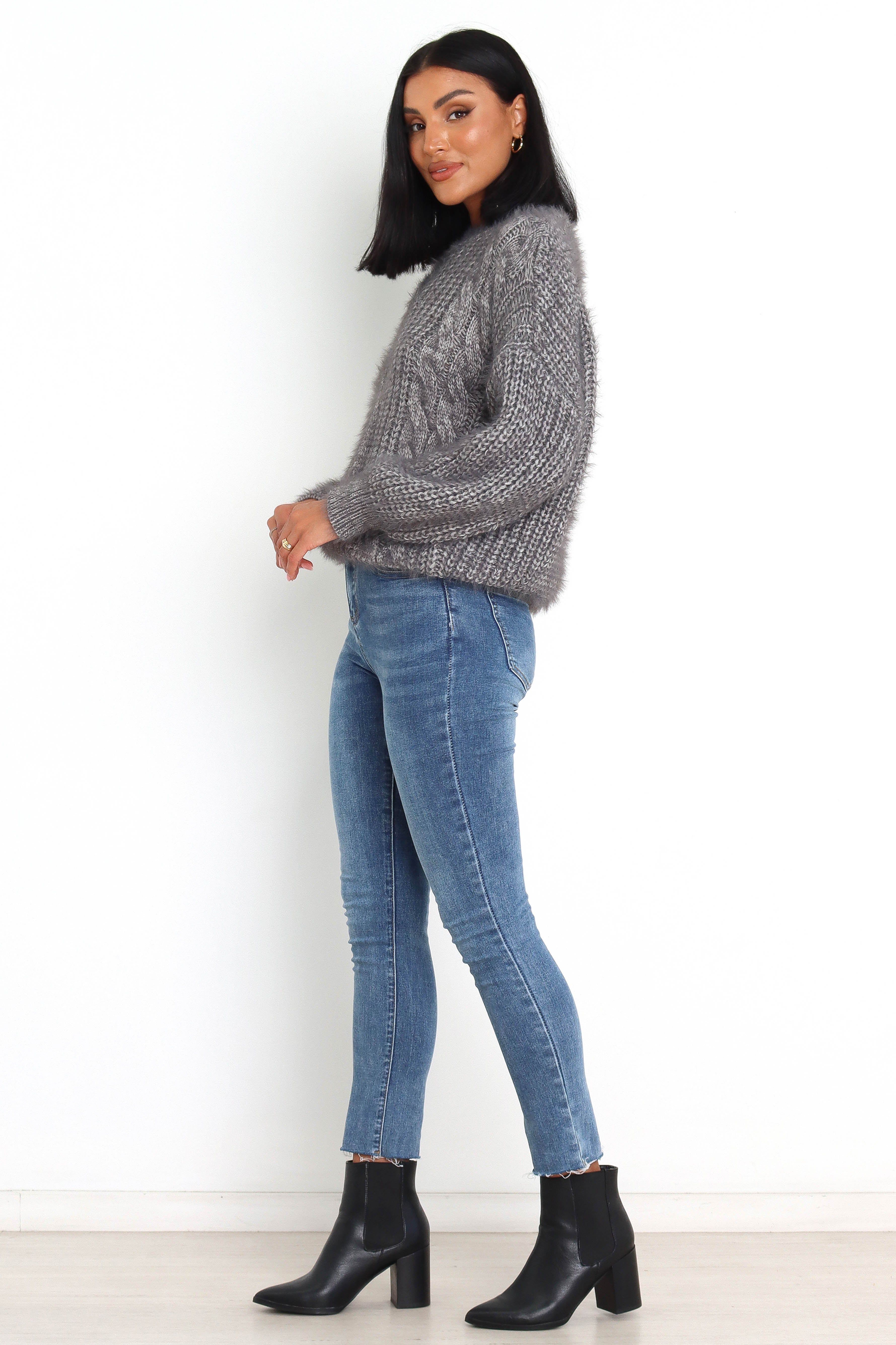 Jessica Knit Sweater - Grey sold by Petal & Pup product image thumbnail 4