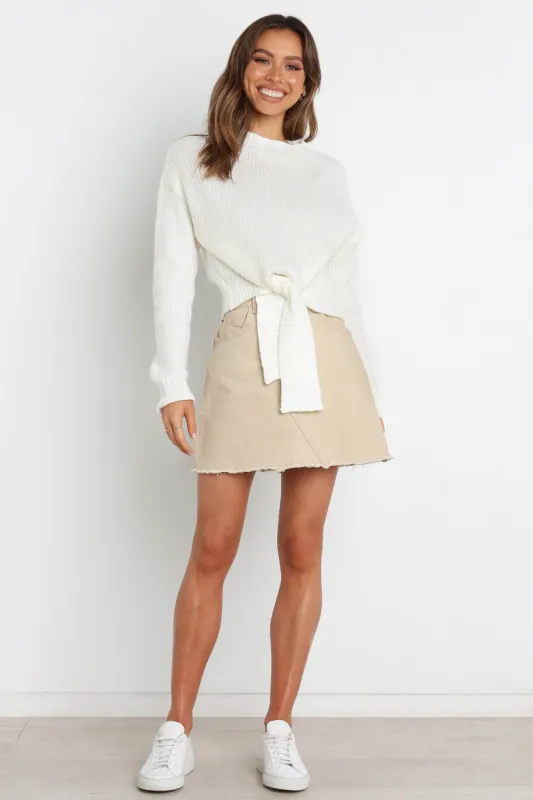 Koreen Knit Sweater - White sold by Petal & Pup