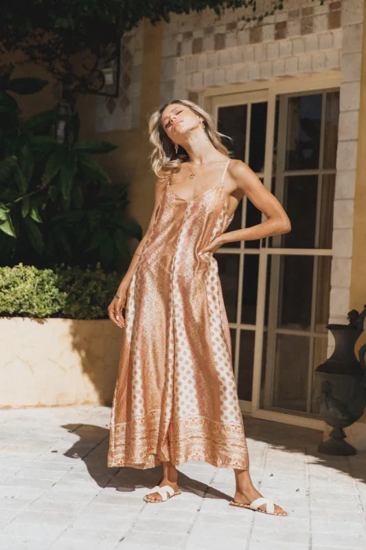 Amalfi Jumpsuit - Golden Papaya made by Petal & Pup