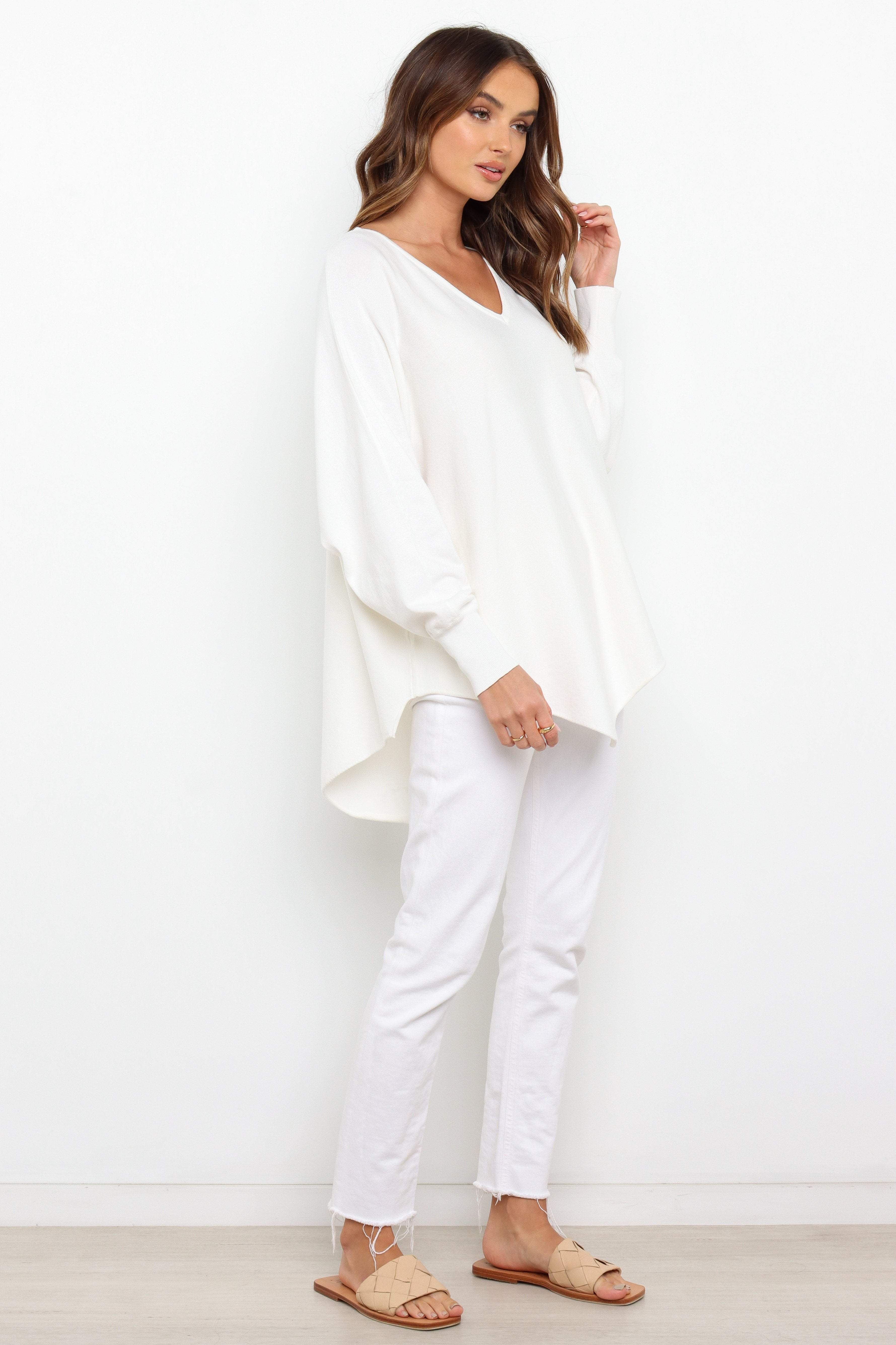 Murphy Knit Sweater - White sold by Petal & Pup product image thumbnail 4