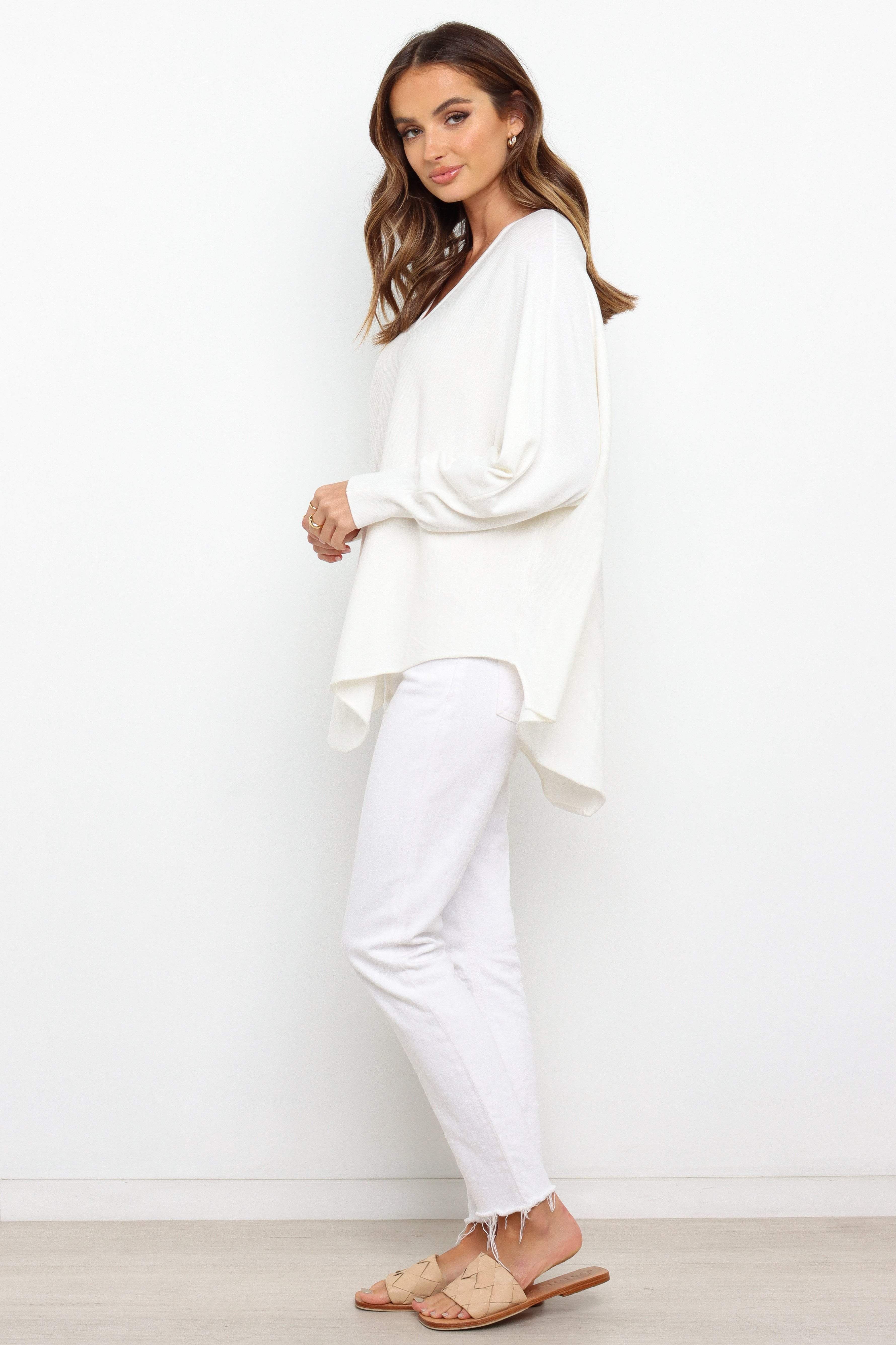 Murphy Knit Sweater - White sold by Petal & Pup product image thumbnail 5