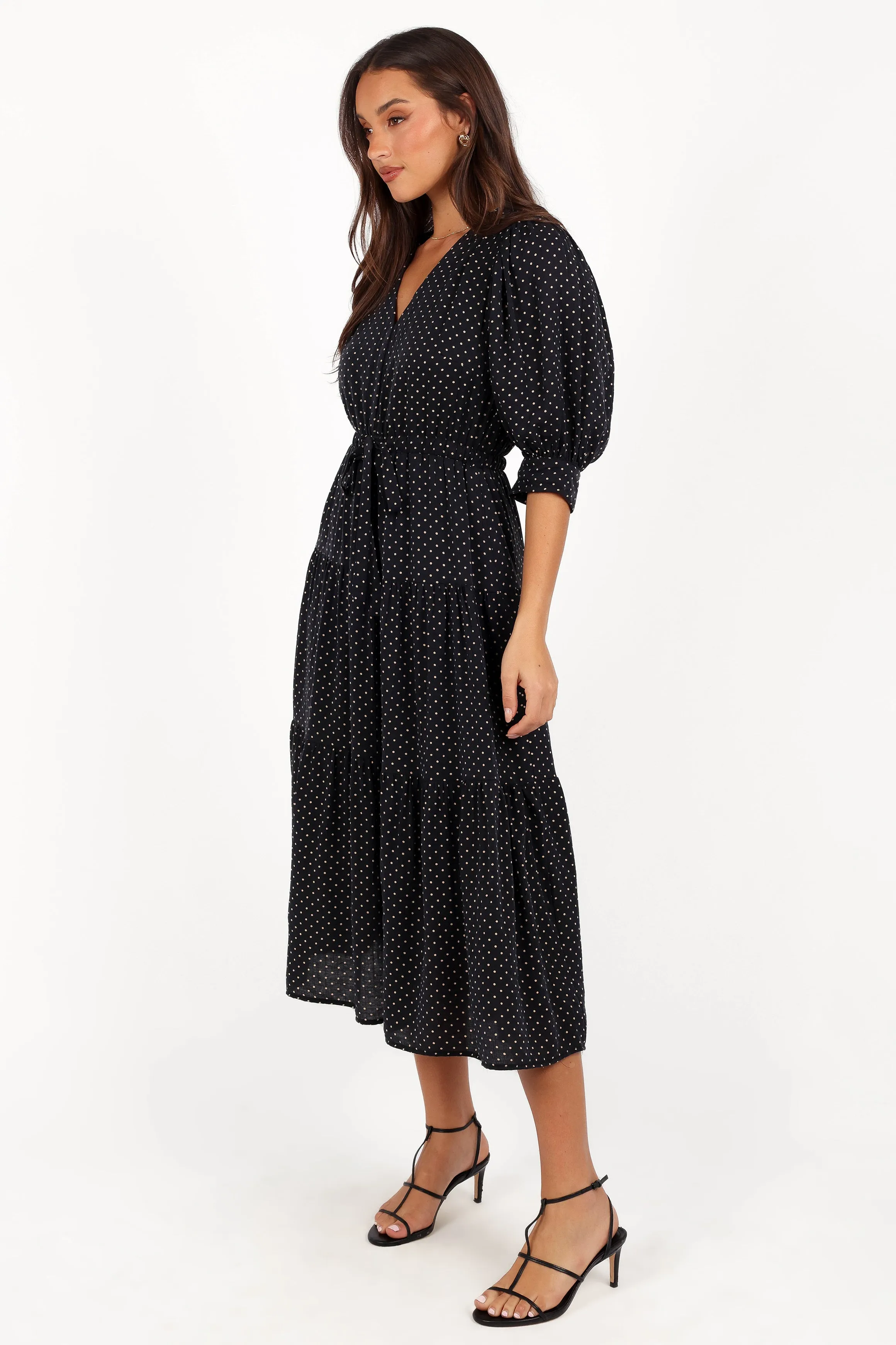 Moscow Midi Dress - Black Polka Dot sold by Petal & Pup product image thumbnail 5