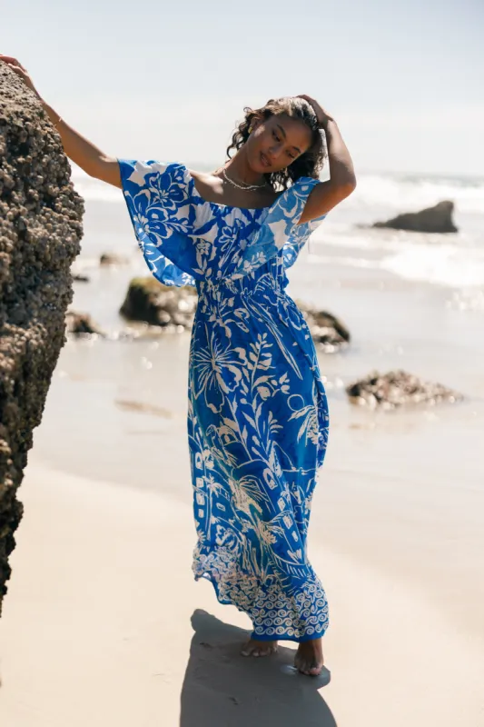 Pyros Off Shoulder Midi Dress - Harper Print sold by Petal & Pup