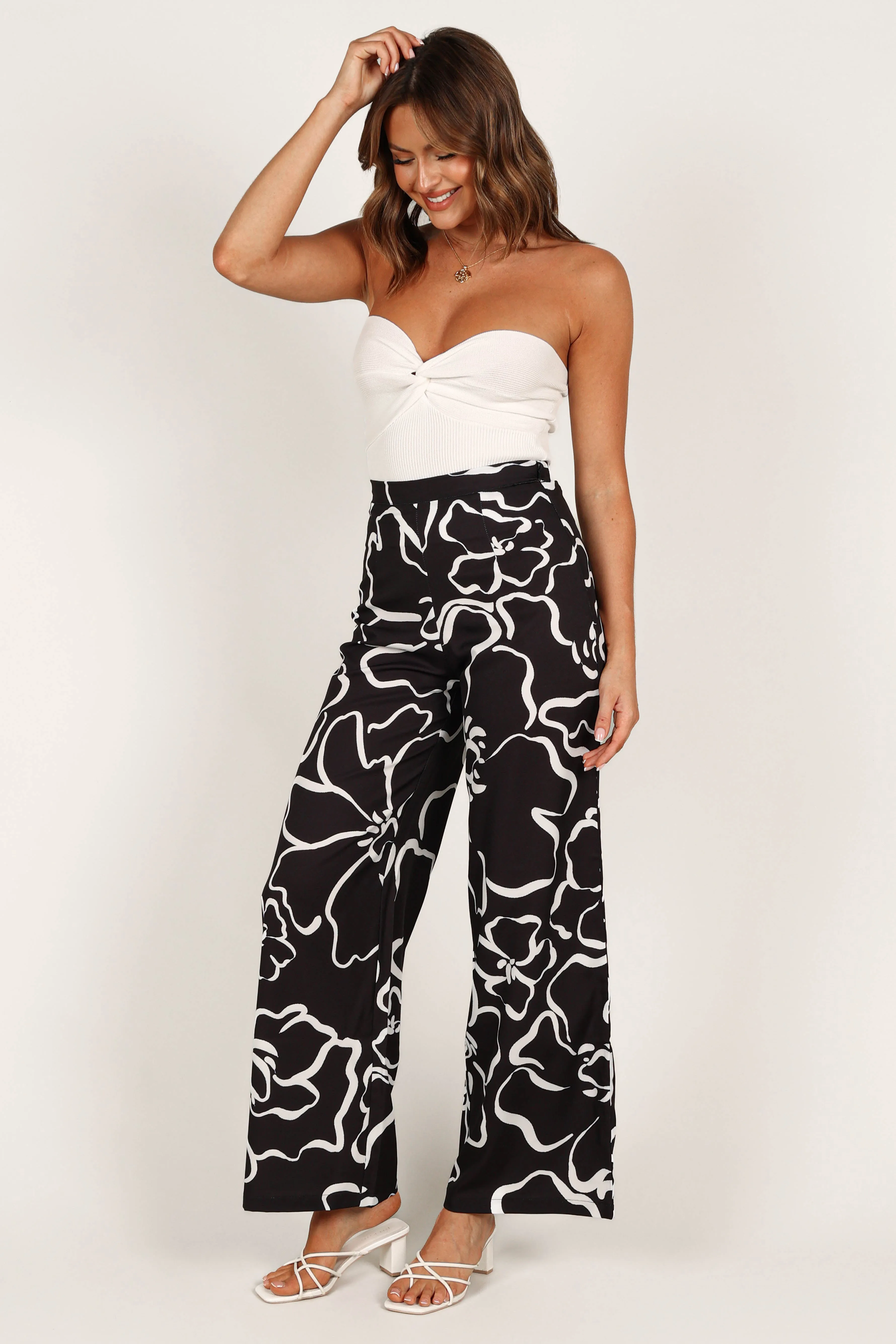 York Pant - White Black Floral sold by Petal & Pup product image thumbnail 5