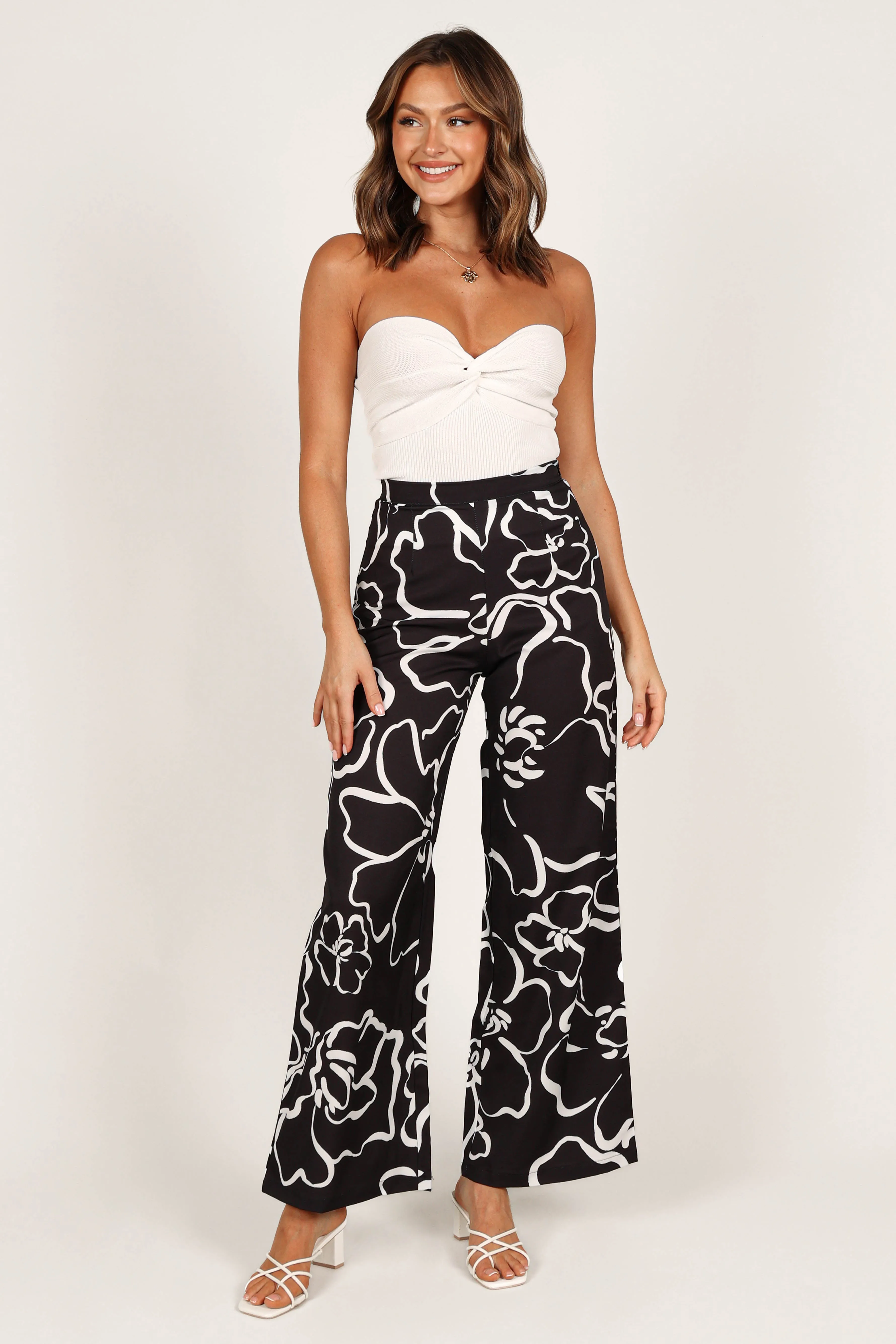 York Pant - White Black Floral sold by Petal & Pup product image thumbnail 3