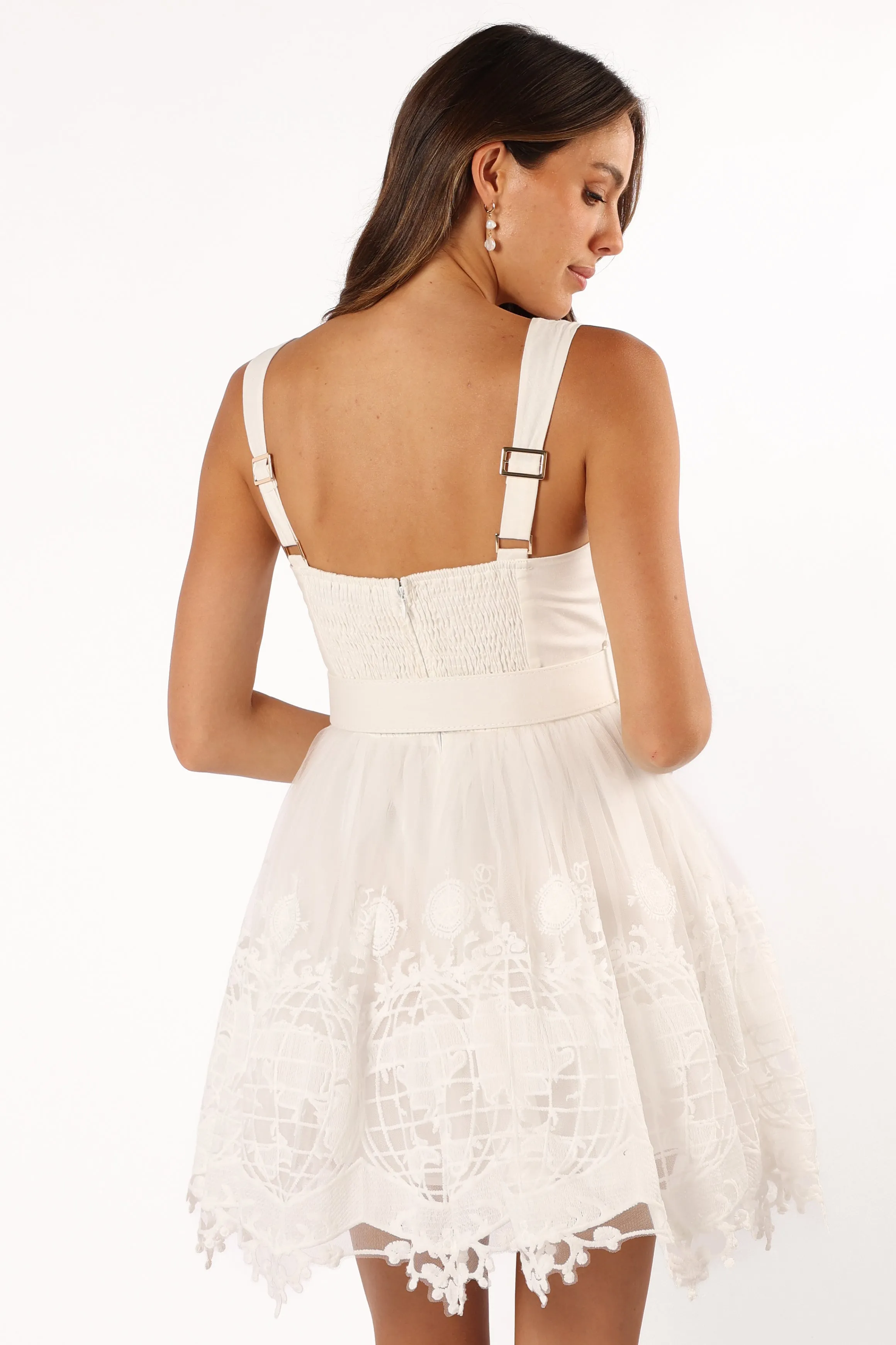 Glebe Mini Dress - White sold by Petal & Pup product image thumbnail 4