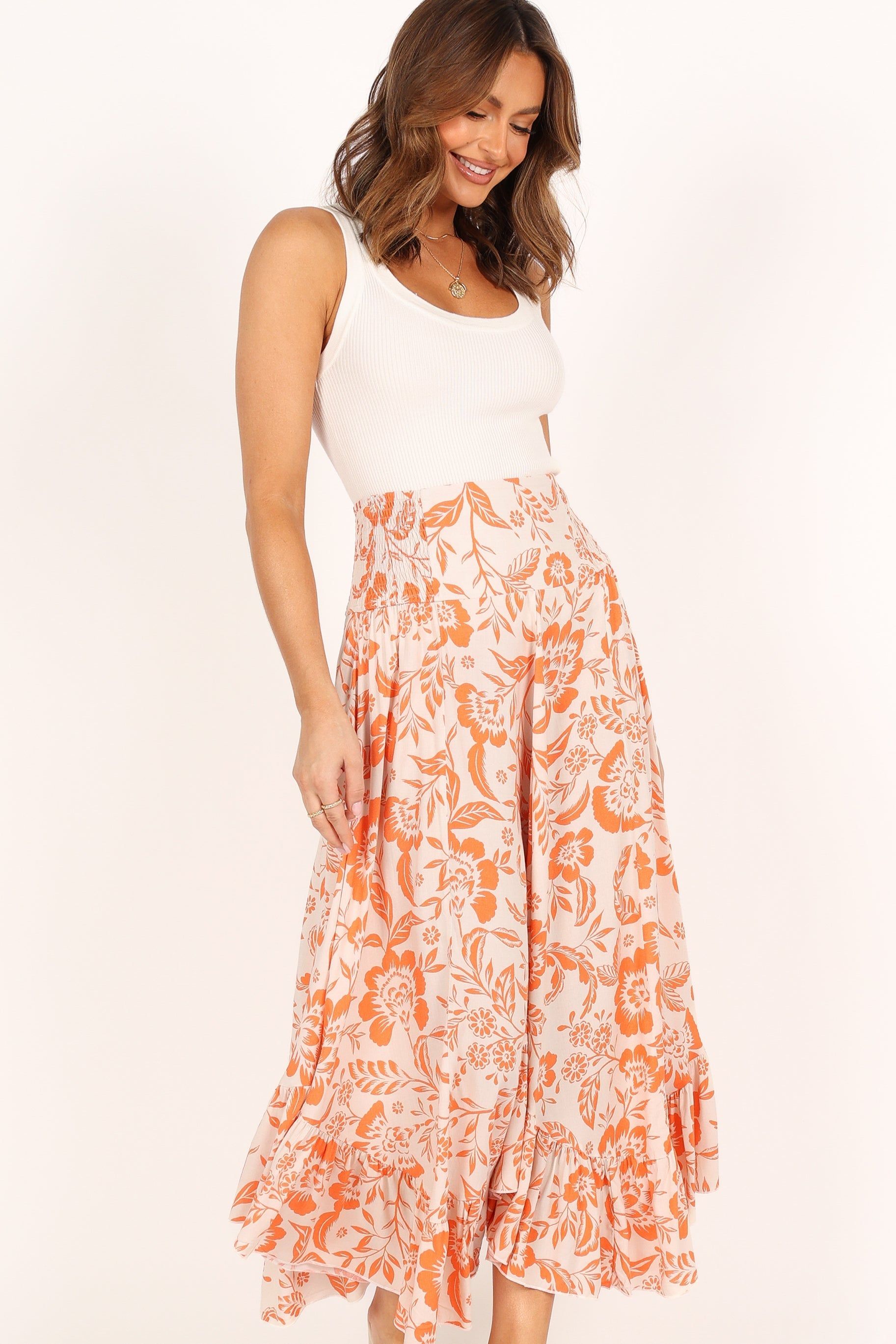 Sharny Midi Skirt - Orange sold by Petal & Pup product image thumbnail 2