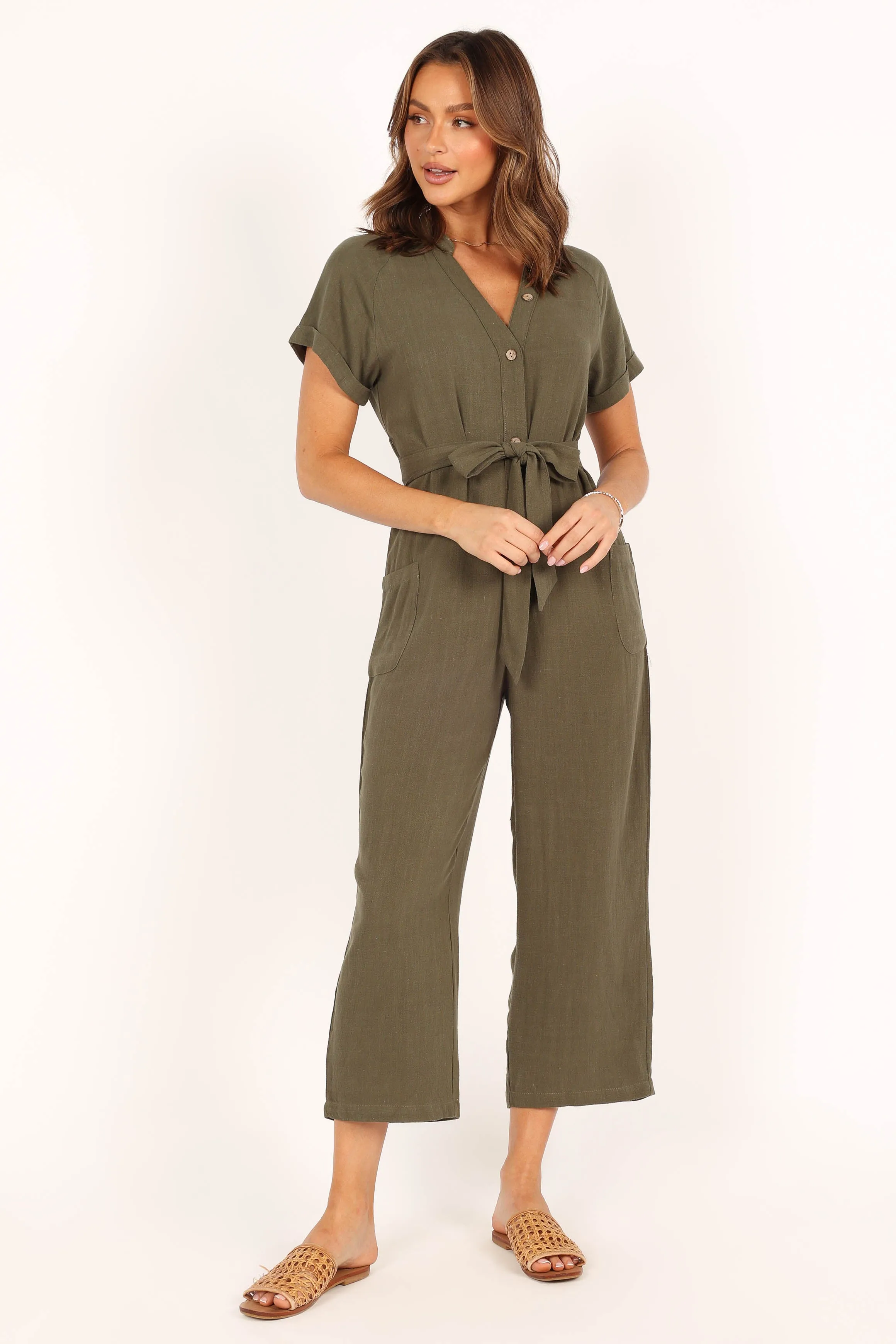 Archie Jumpsuit - Olive sold by Petal & Pup product image thumbnail 4