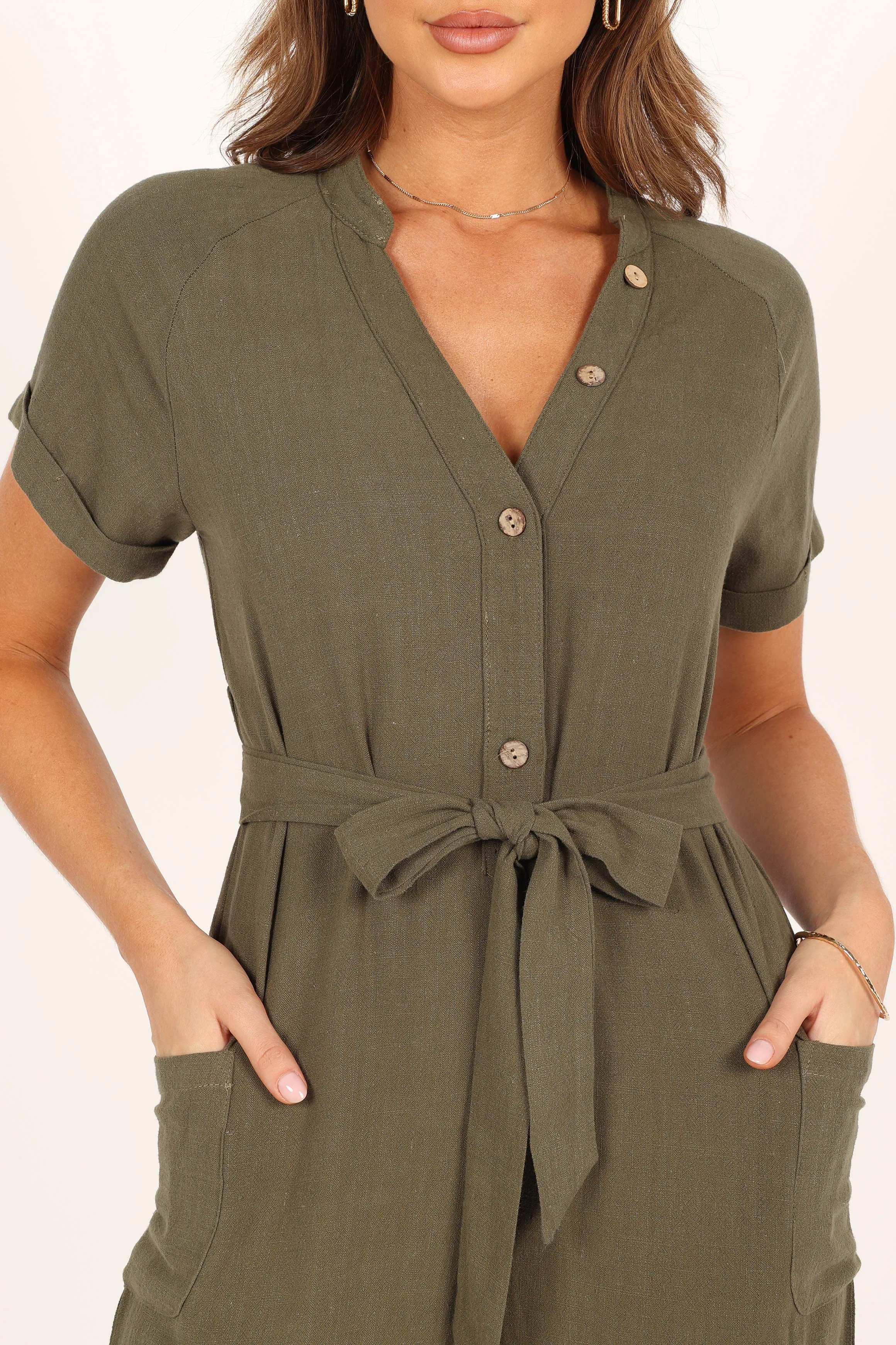 Archie Jumpsuit - Olive sold by Petal & Pup product image thumbnail 5