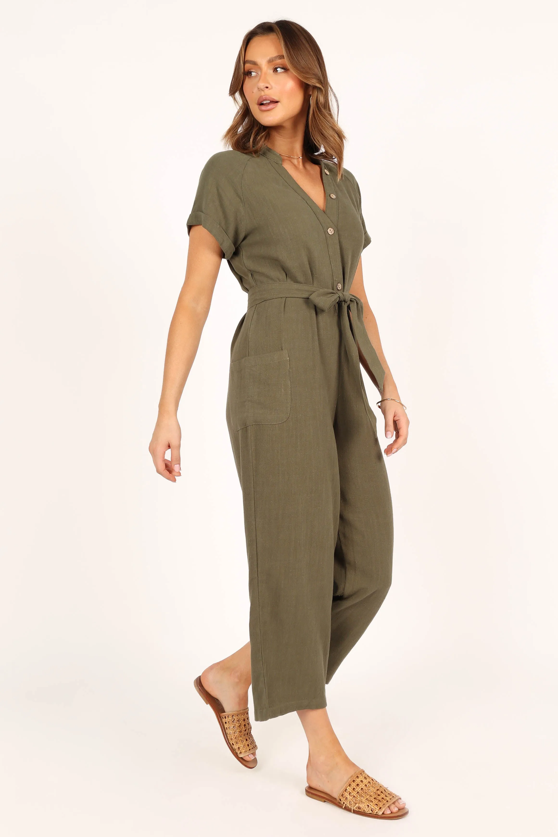Archie Jumpsuit - Olive sold by Petal & Pup product image thumbnail 3