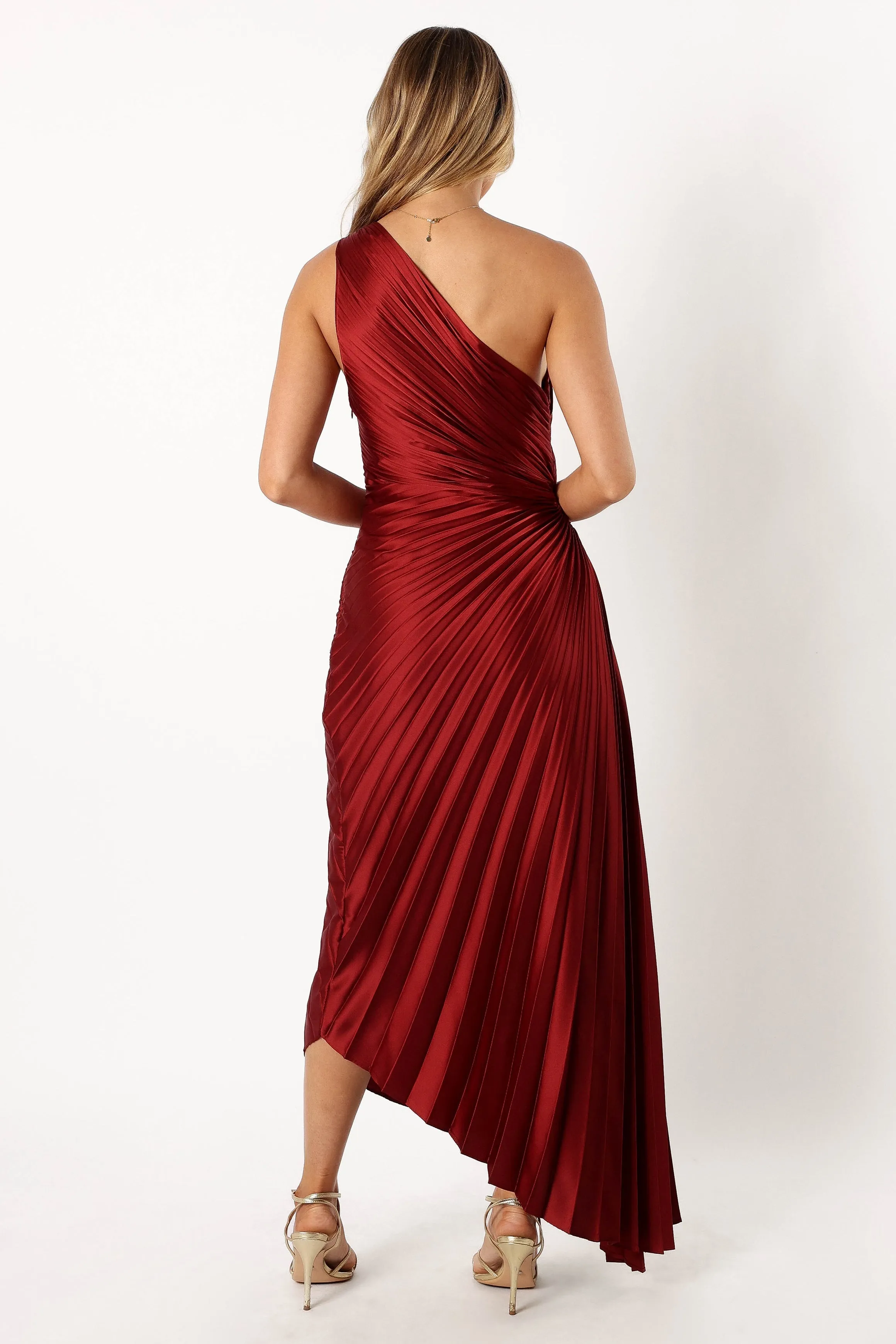 Kleo One Shoulder Maxi Dress - Merlot sold by Petal & Pup product image thumbnail 4