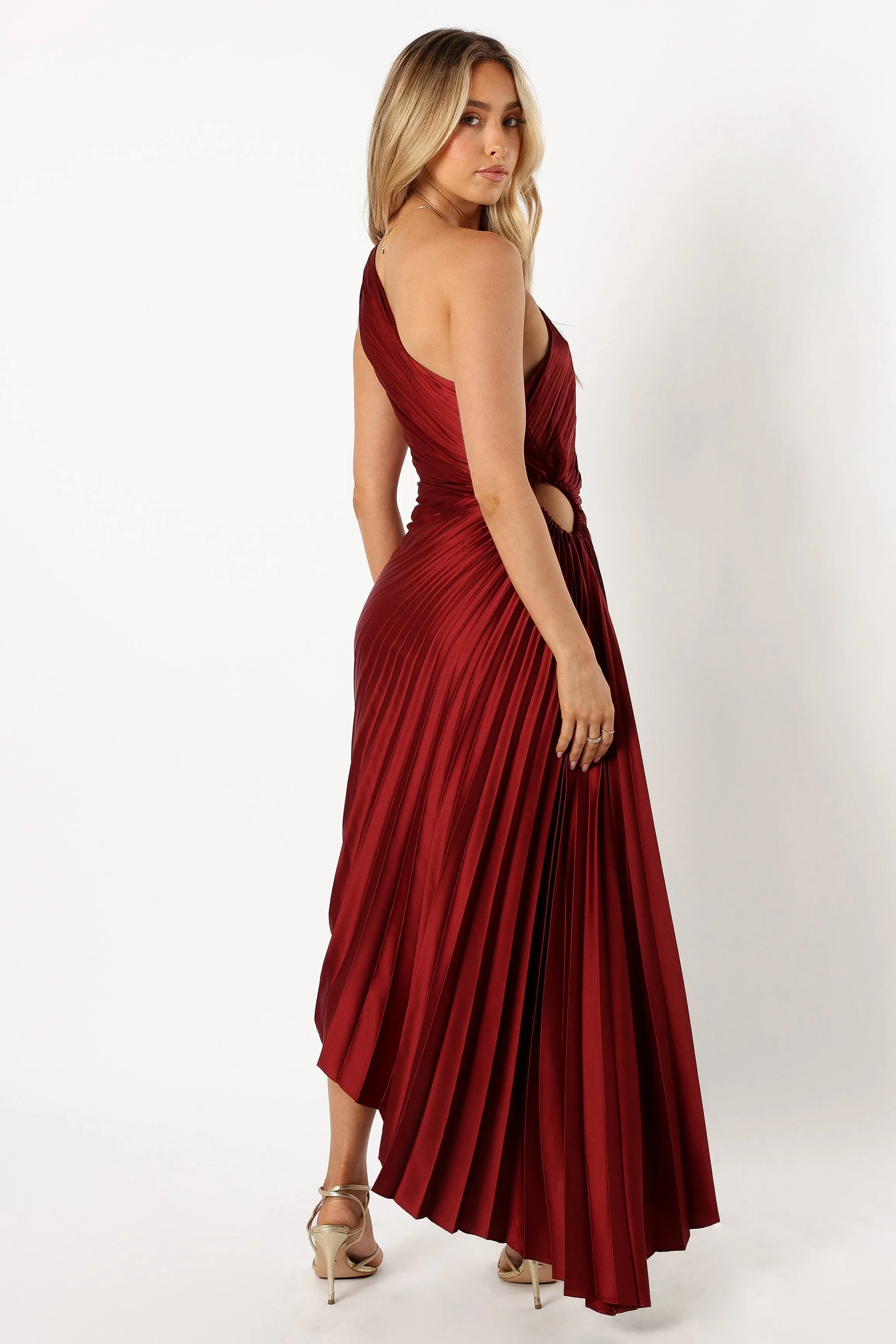 Kleo One Shoulder Maxi Dress - Merlot sold by Petal & Pup product image thumbnail 3