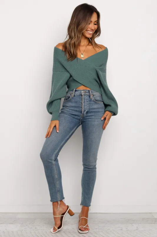Langton Knit Sweater - Green made by Petal & Pup