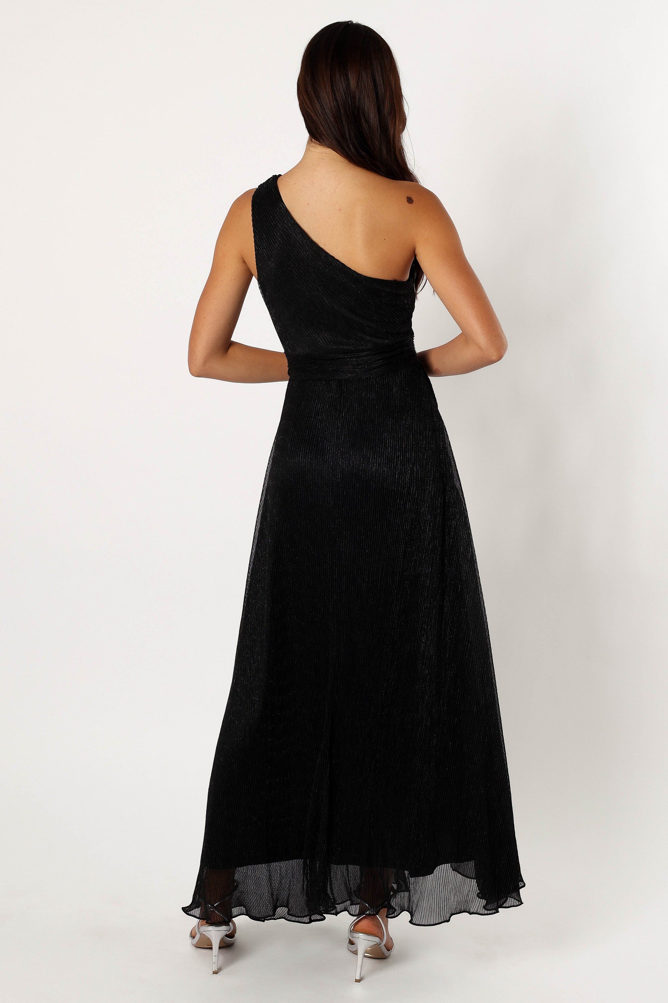 Watson One Shoulder Maxi Dress - Black Sparkle sold by Petal & Pup product image thumbnail 3