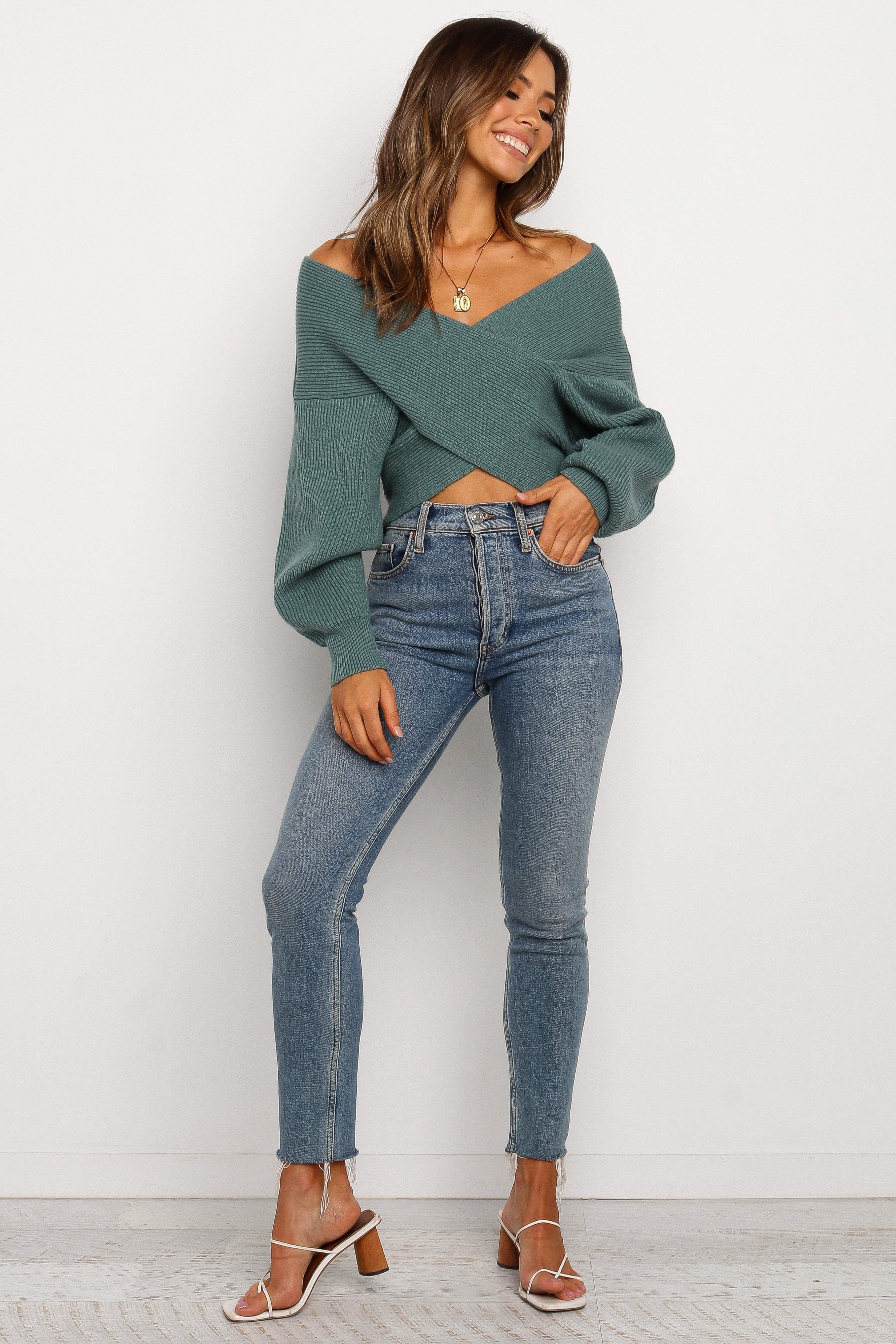 Langton Knit Sweater - Green sold by Petal & Pup product image thumbnail 7
