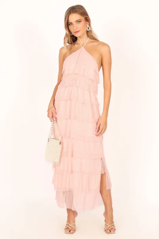 Colton Halterneck Maxi Dress - Pink sold by Petal & Pup