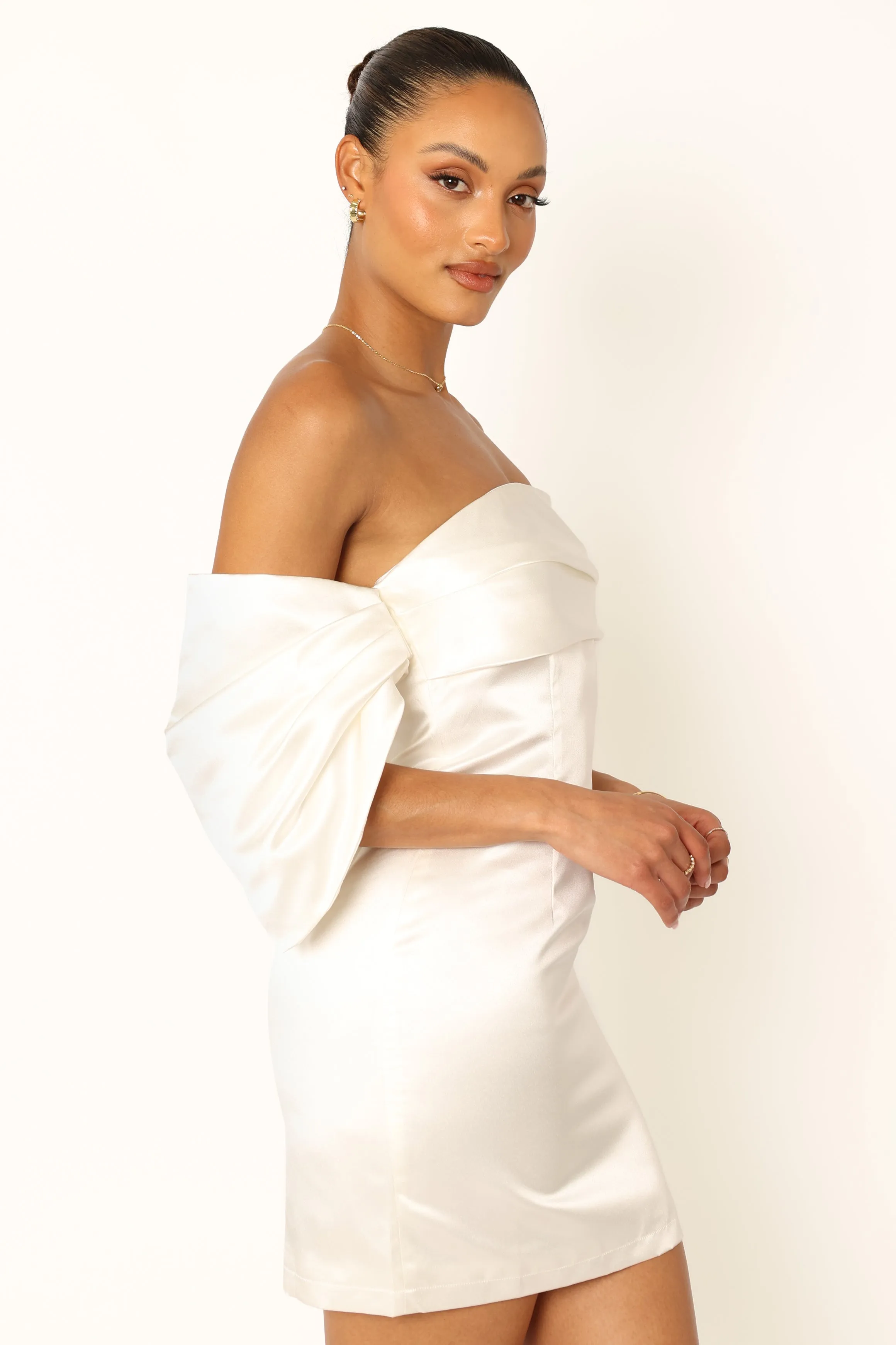 Nisha Strapless Mini Dress - White sold by Petal & Pup product image thumbnail 3