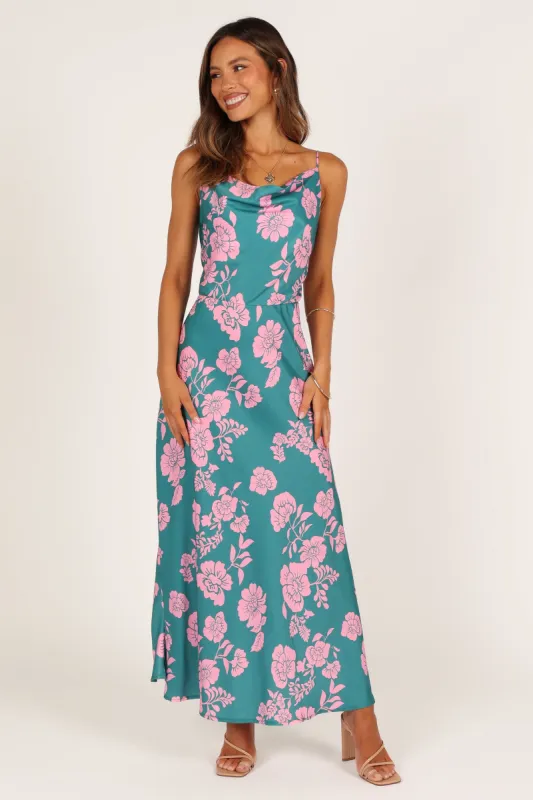 Amalthea Maxi Dress - Green Floral sold by Petal & Pup