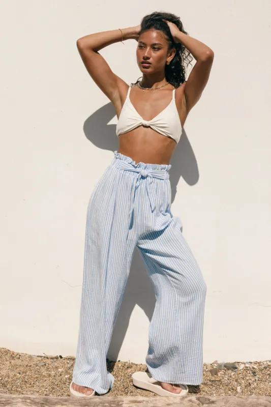 Jeanette Pant - Blue White sold by Petal & Pup