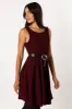 Margaret Mini Dress - Burgundy sold by Petal & Pup